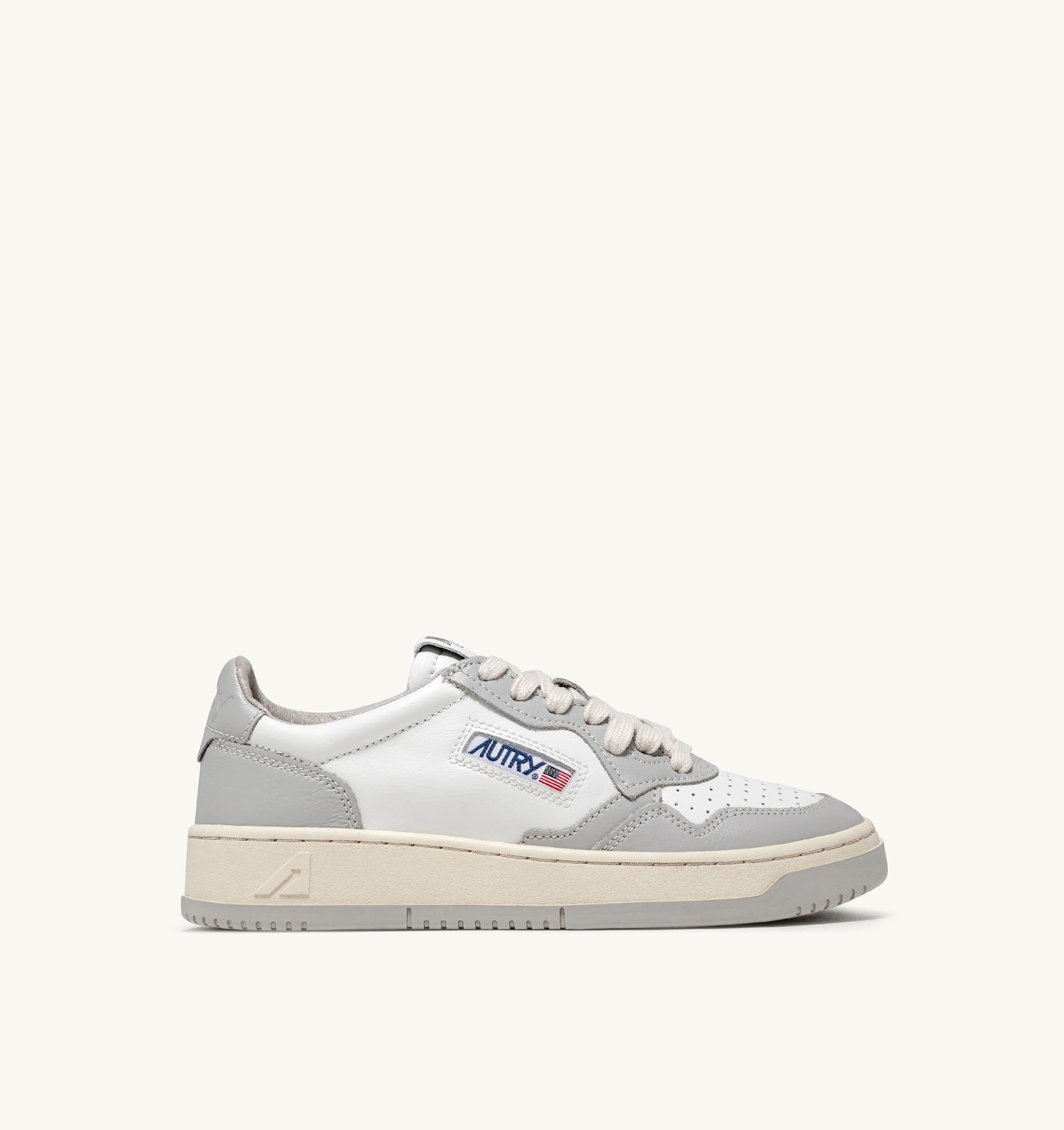 SNEAKERS MEDALIST LOW BICOLOR IN PELLE BIANCA E VAPOR