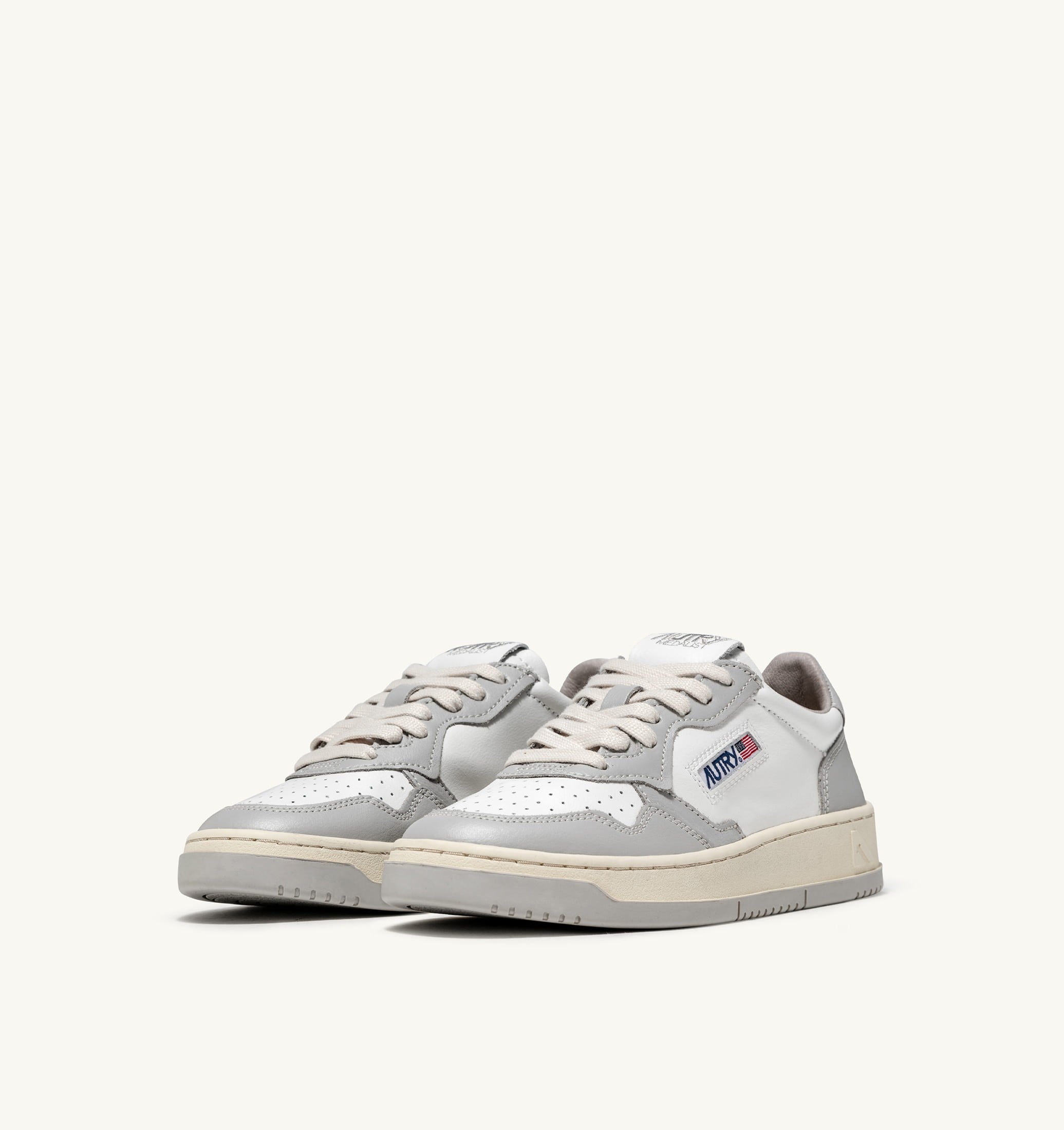 SNEAKERS MEDALIST LOW BICOLOR IN PELLE BIANCA E VAPOR