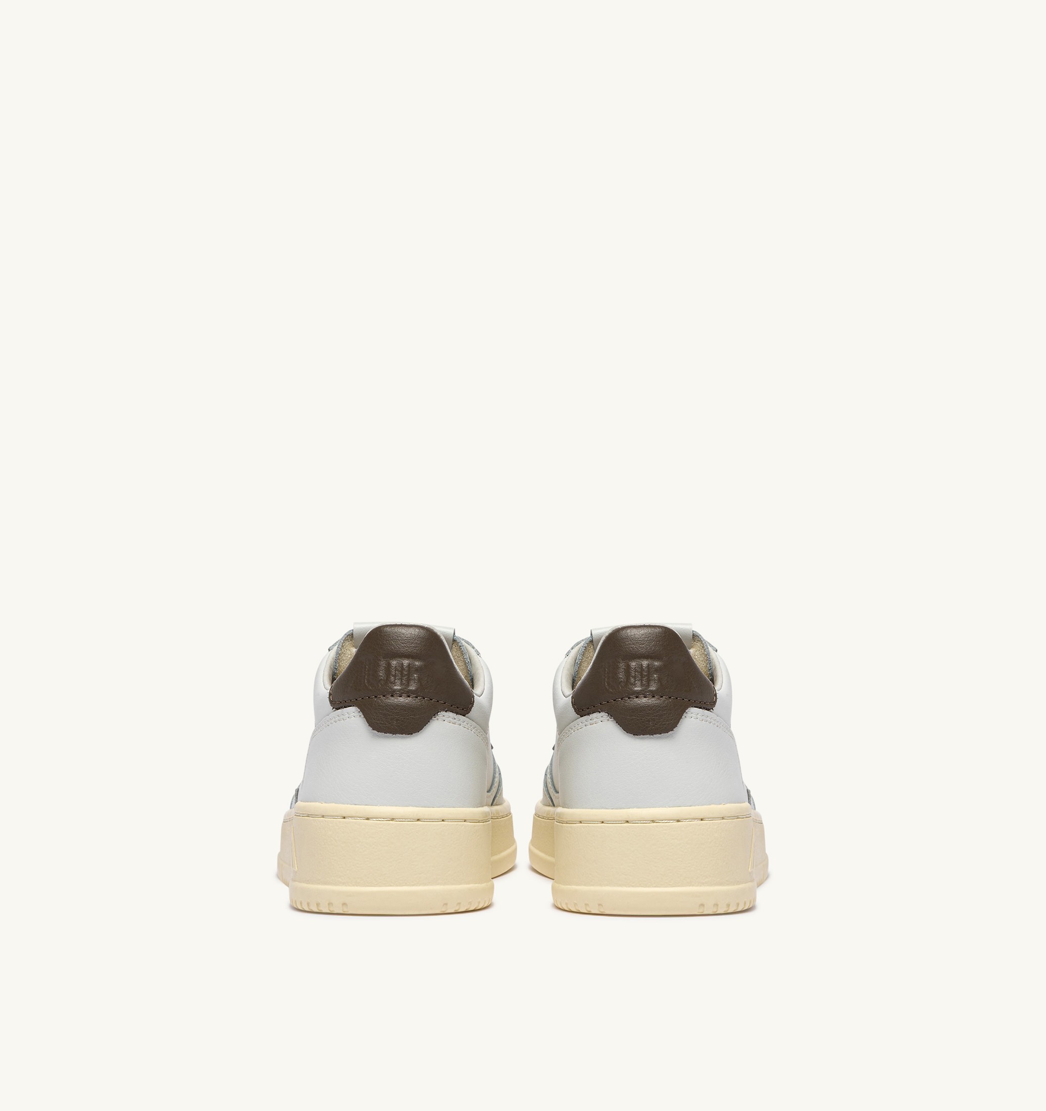 SNEAKERS MEDALIST LOW IN PELLE BIANCA E CHOCOLATE
