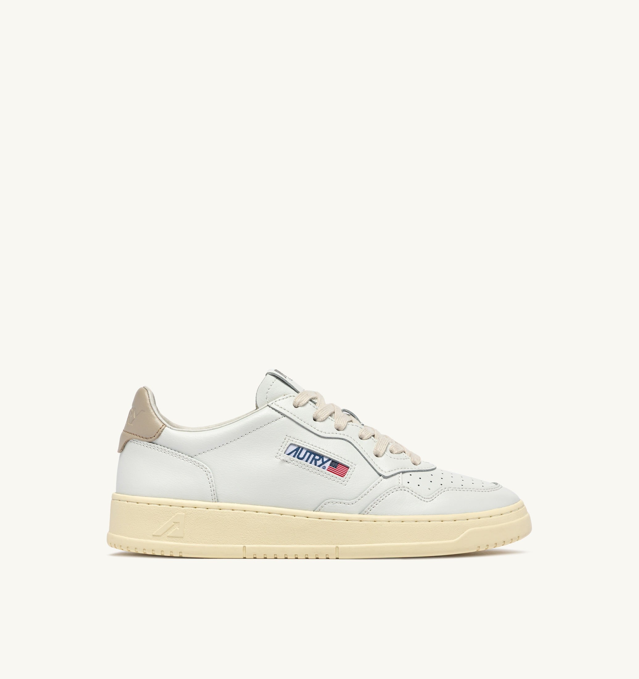 SNEAKERS MEDALIST LOW IN PELLE BIANCA E FEATHER GRAY