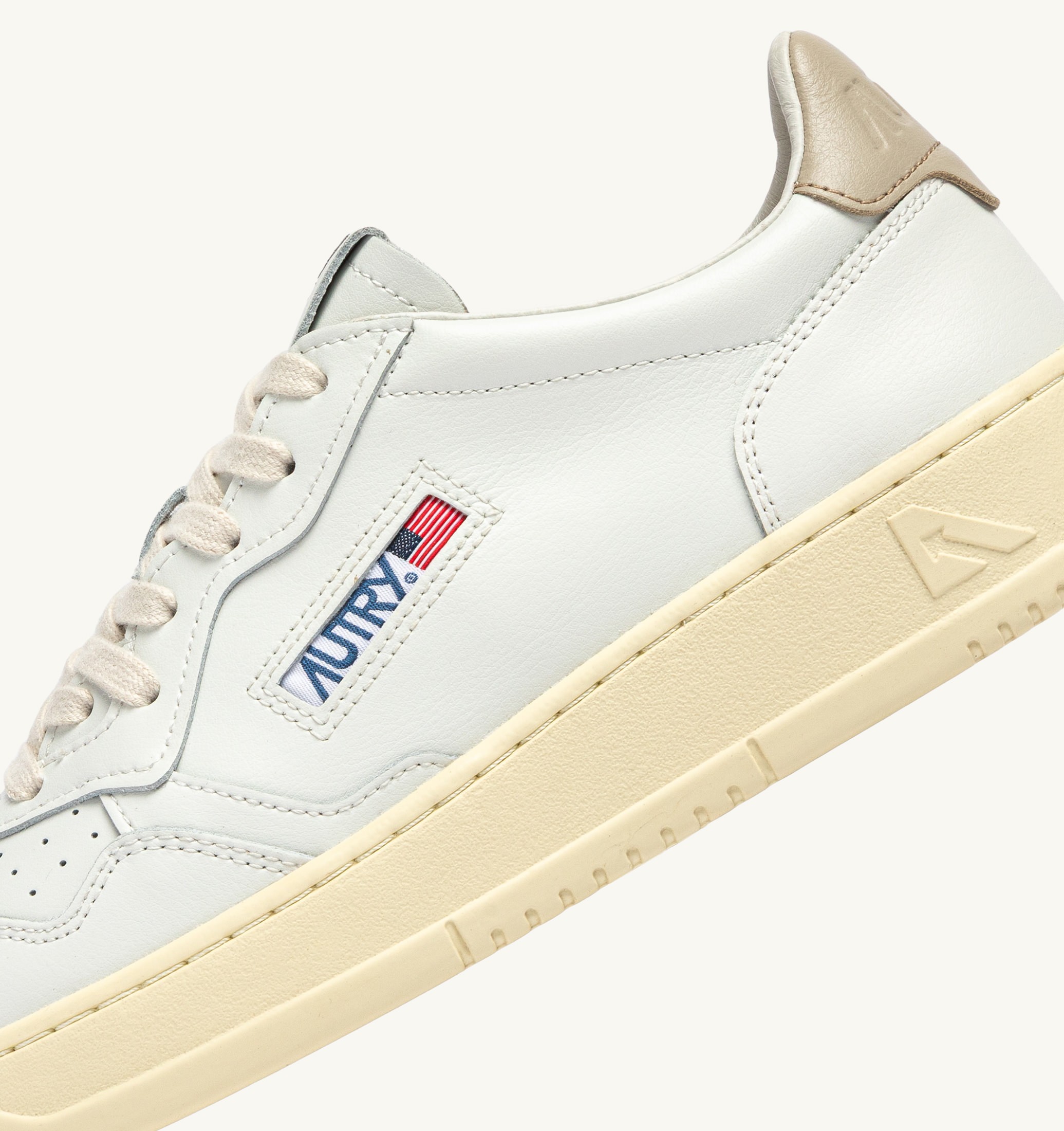 SNEAKERS MEDALIST LOW IN PELLE BIANCA E FEATHER GRAY