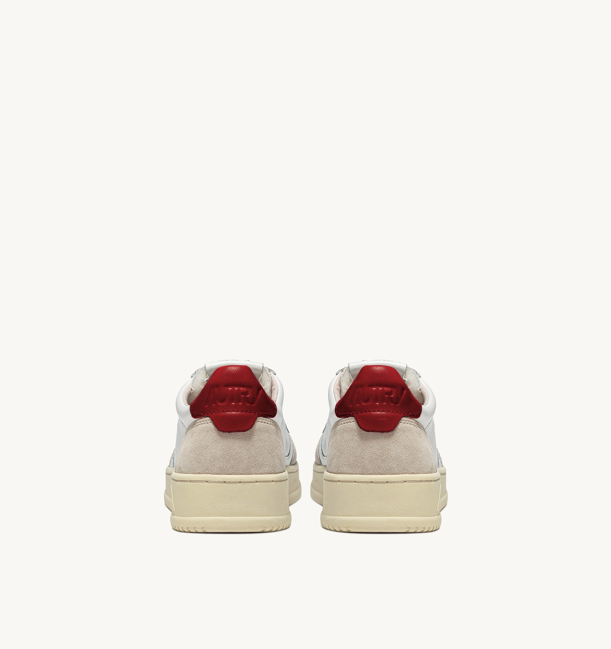 SNEAKERS MEDALIST LOW IN PELLE BIANCA E ROSSA E SUEDE BEIGE
