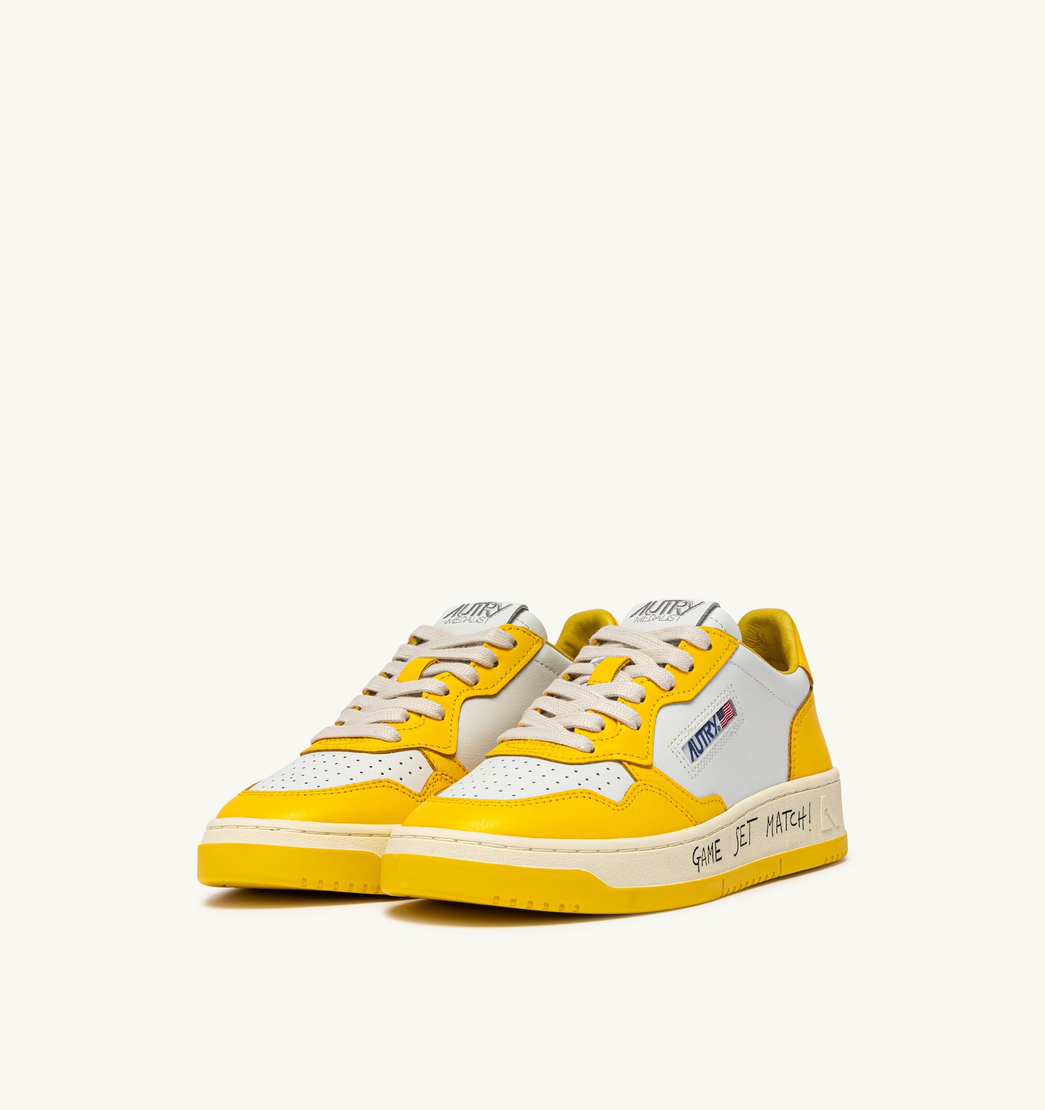 SNEAKERS MEDALIST LOW IN PELLE BIANCA E SLICKER