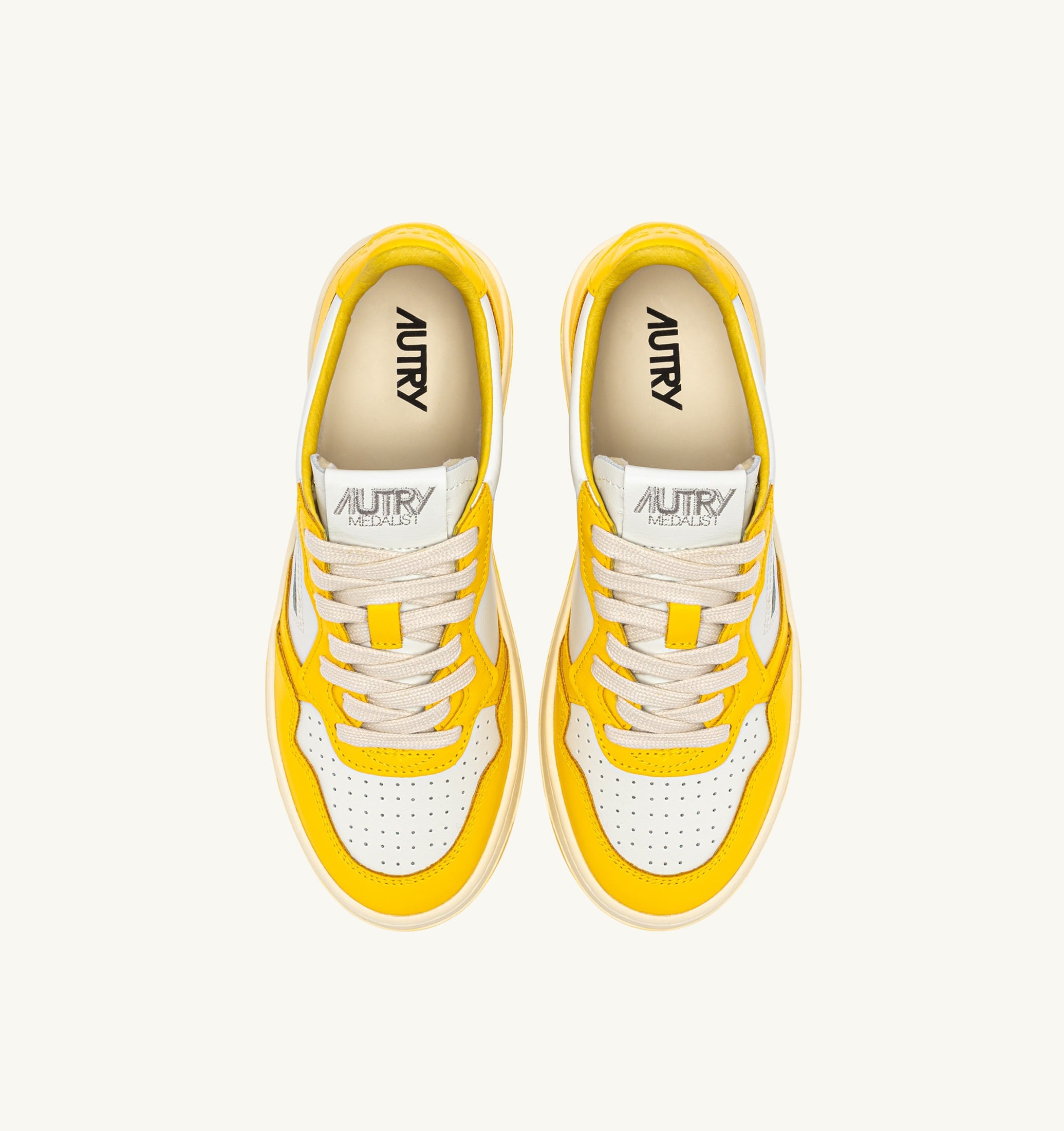 SNEAKERS MEDALIST LOW IN PELLE BIANCA E SLICKER