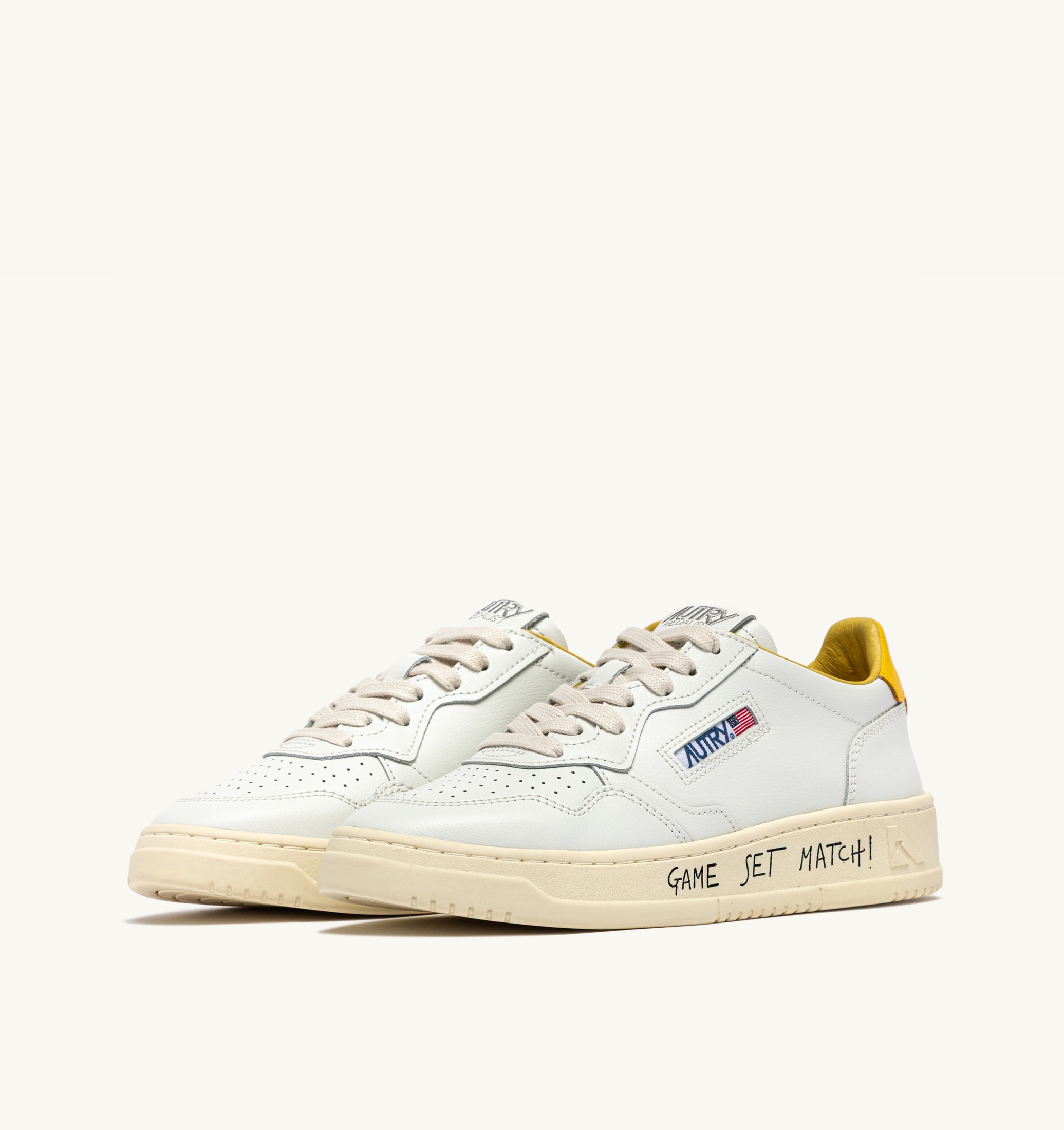 SNEAKERS MEDALIST LOW IN PELLE BIANCA E SLICKER
