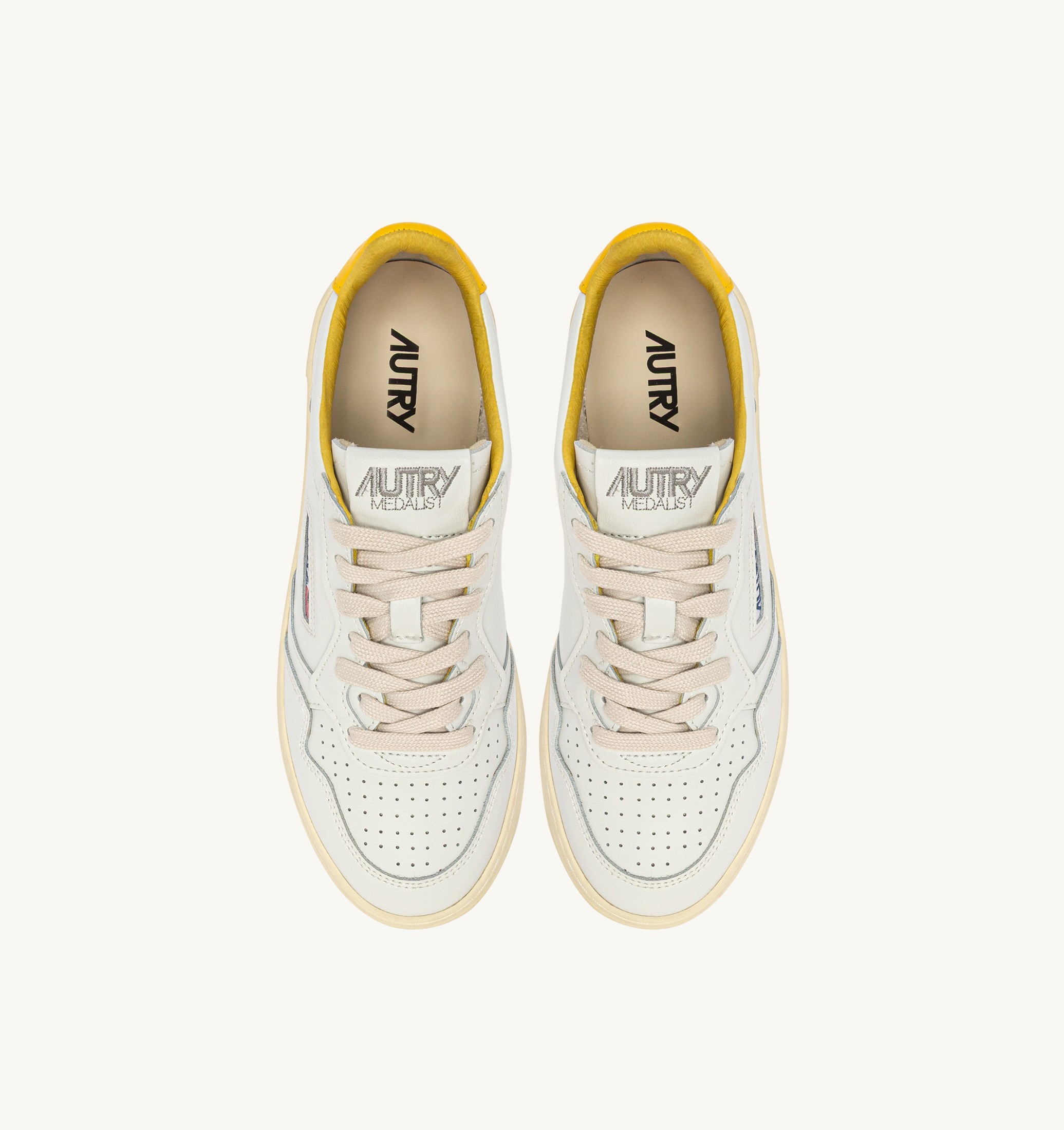 SNEAKERS MEDALIST LOW IN PELLE BIANCA E SLICKER