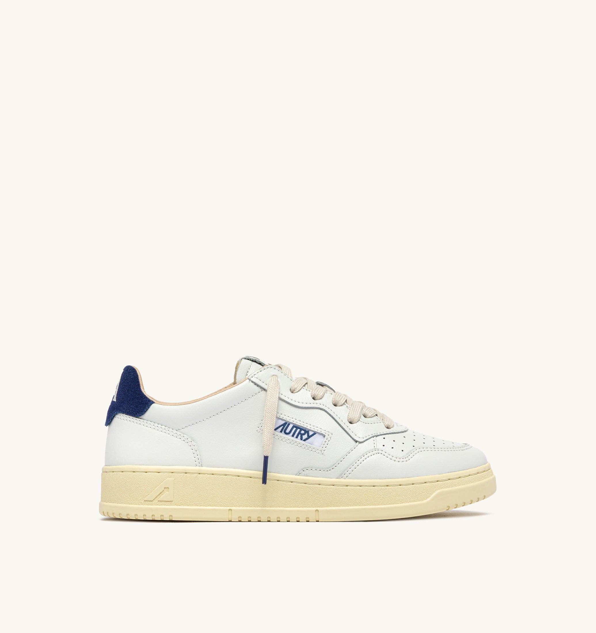 SNEAKERS MEDALIST LOW IN PELLE BIANCA E SUEDE BLUE DEPTHS