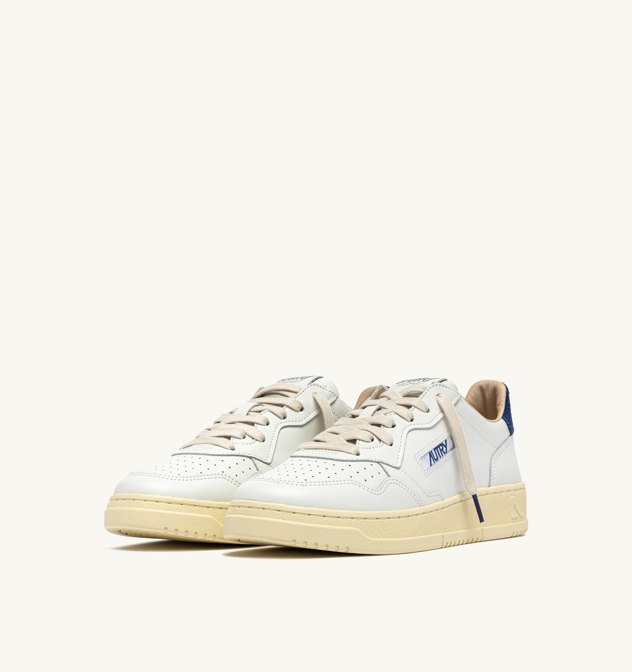 SNEAKERS MEDALIST LOW IN PELLE BIANCA E SUEDE BLUE DEPTHS