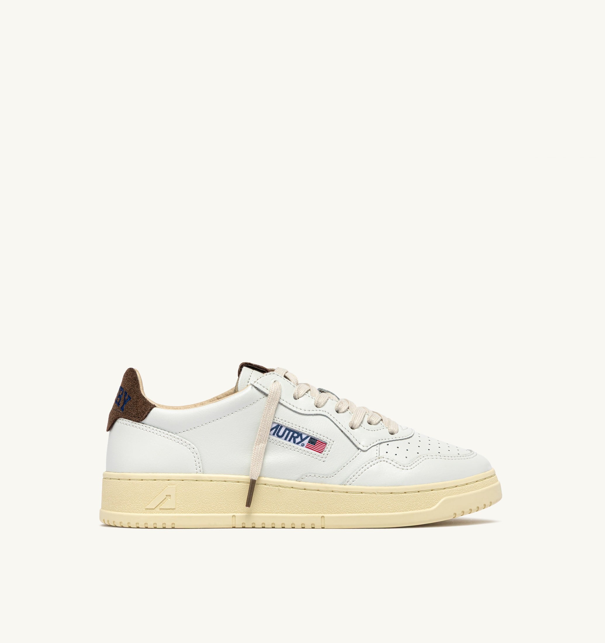 SNEAKERS MEDALIST LOW IN PELLE BIANCA E SUEDE CHOCOLATE CHIP