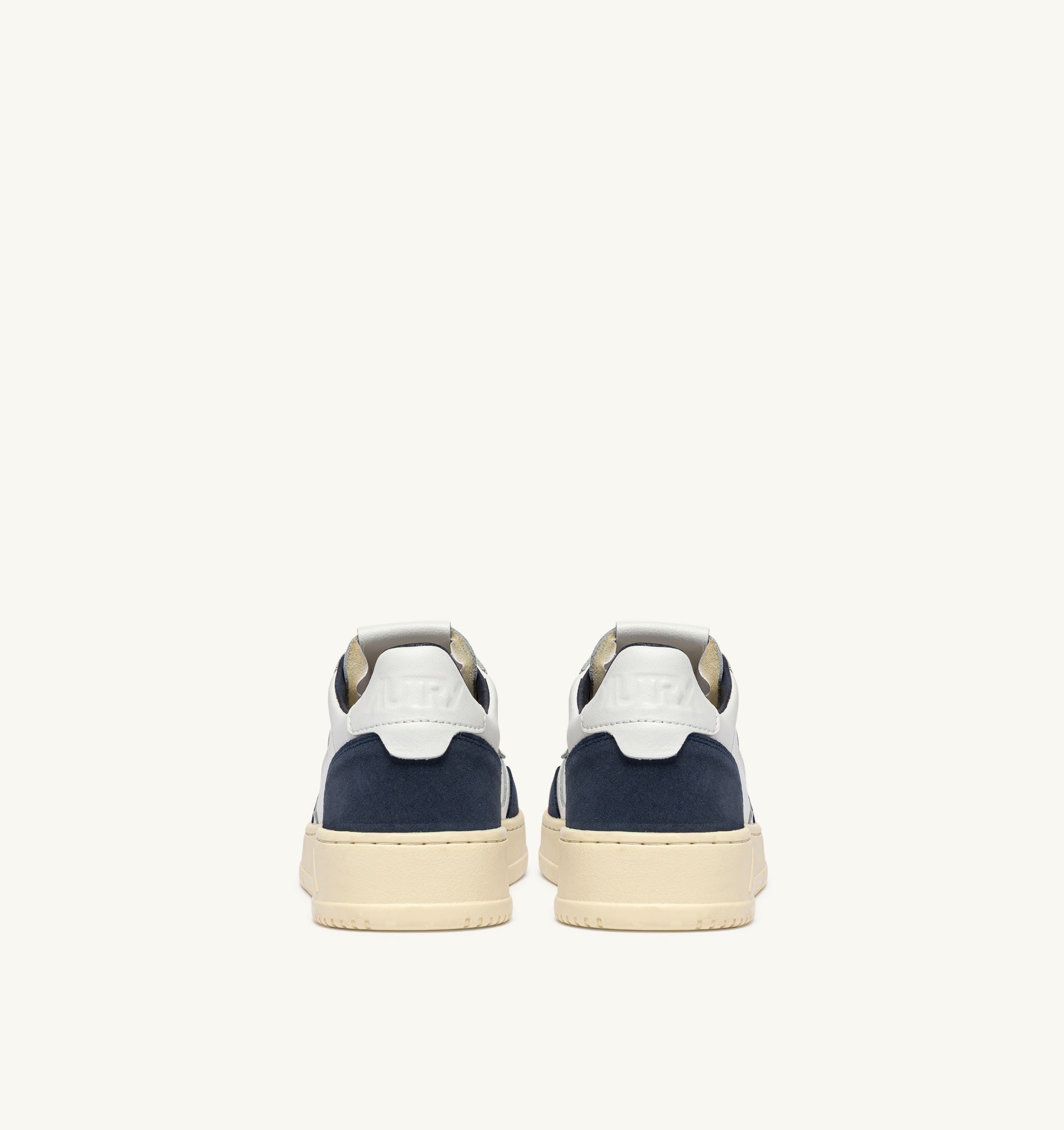 SNEAKERS MEDALIST LOW IN PELLE BIANCA E SUEDE DENIM