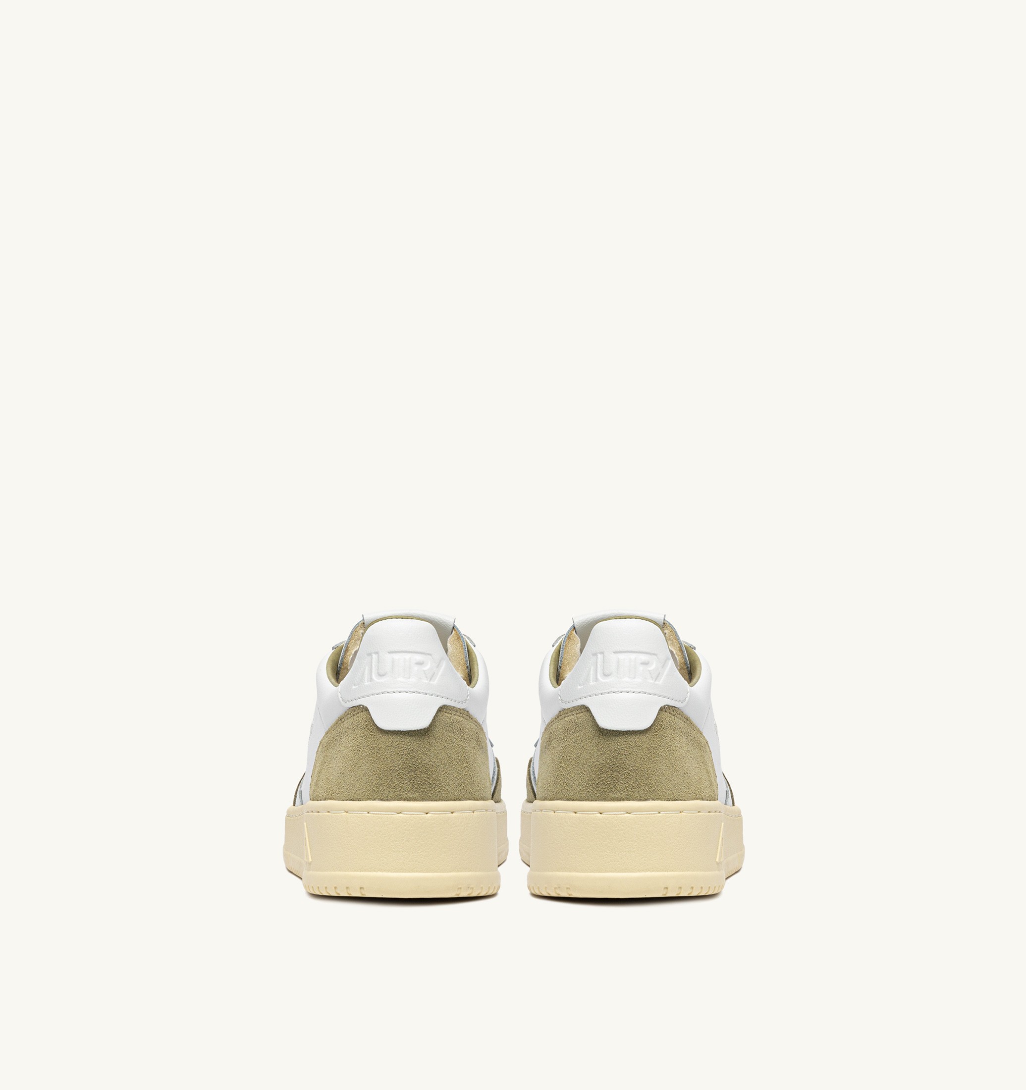 SNEAKERS MEDALIST LOW IN PELLE BIANCA E SUEDE GRAY GREEN