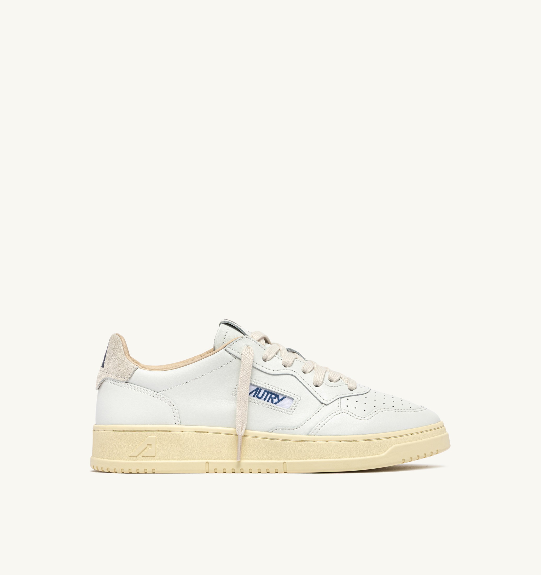 SNEAKERS MEDALIST LOW IN PELLE BIANCA E SUEDE SNOW WHITE