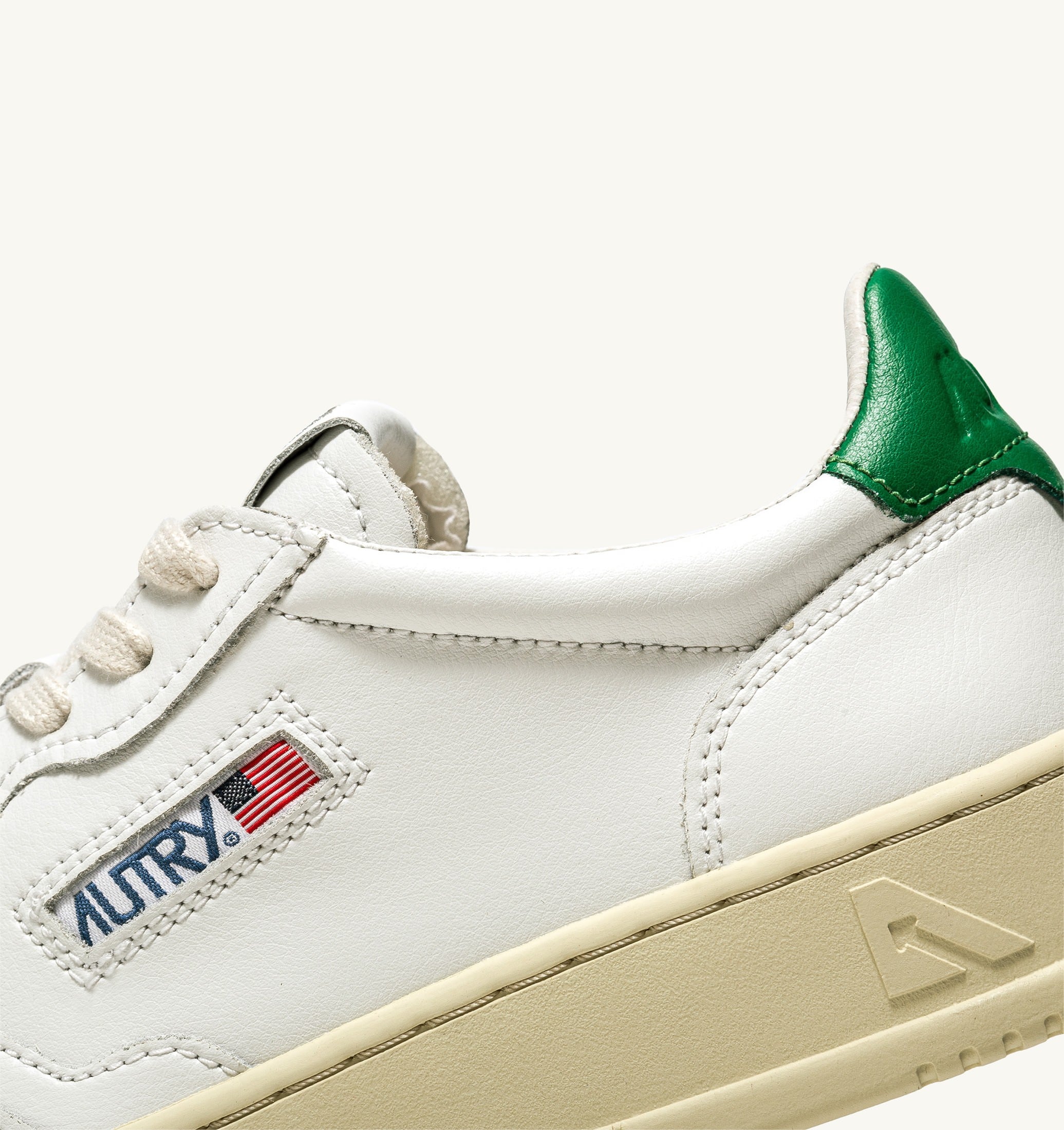 SNEAKERS MEDALIST LOW IN PELLE BIANCA E VERDE