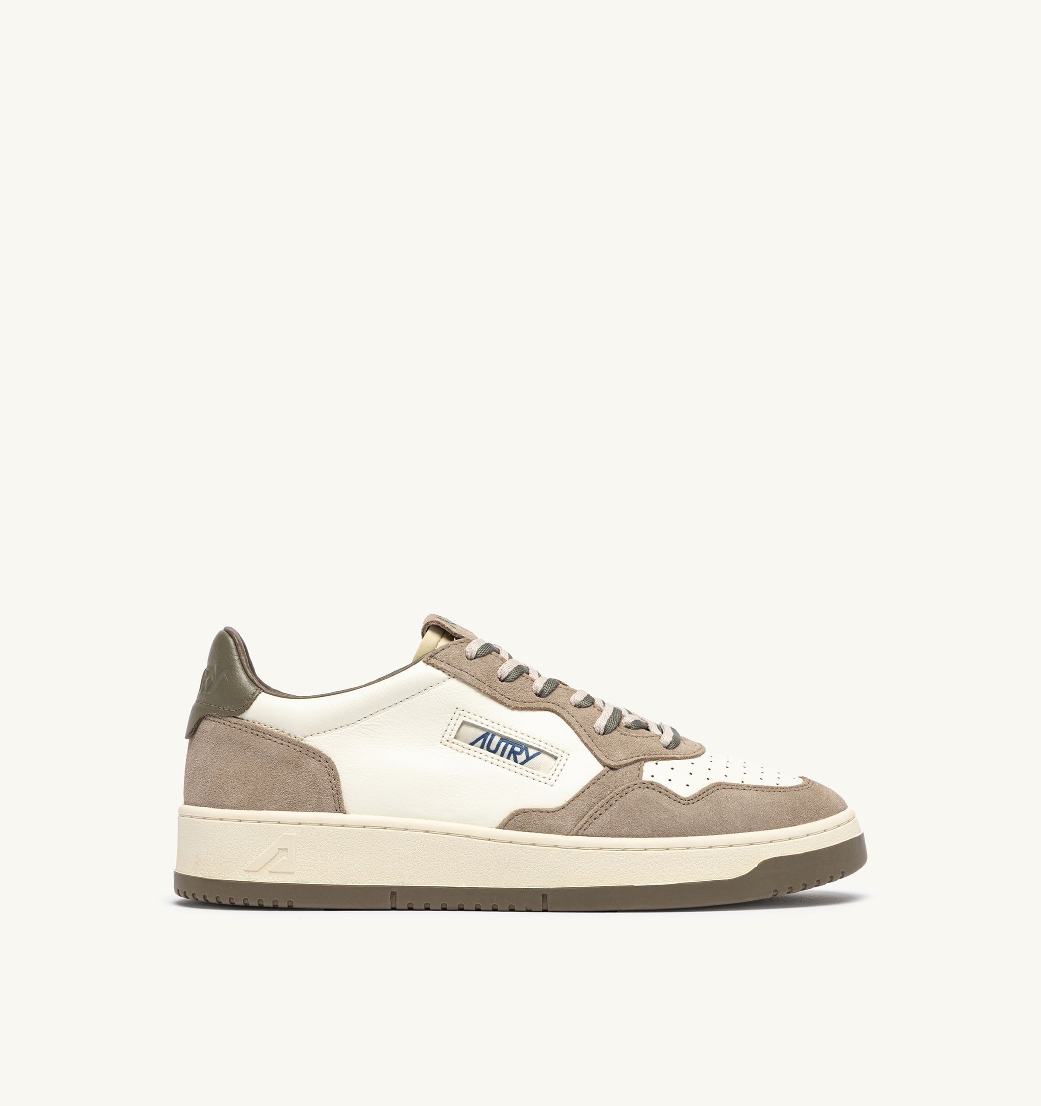 SNEAKERS MEDALIST LOW IN PELLE E SUEDE COVERT GREEN E LICORICE
