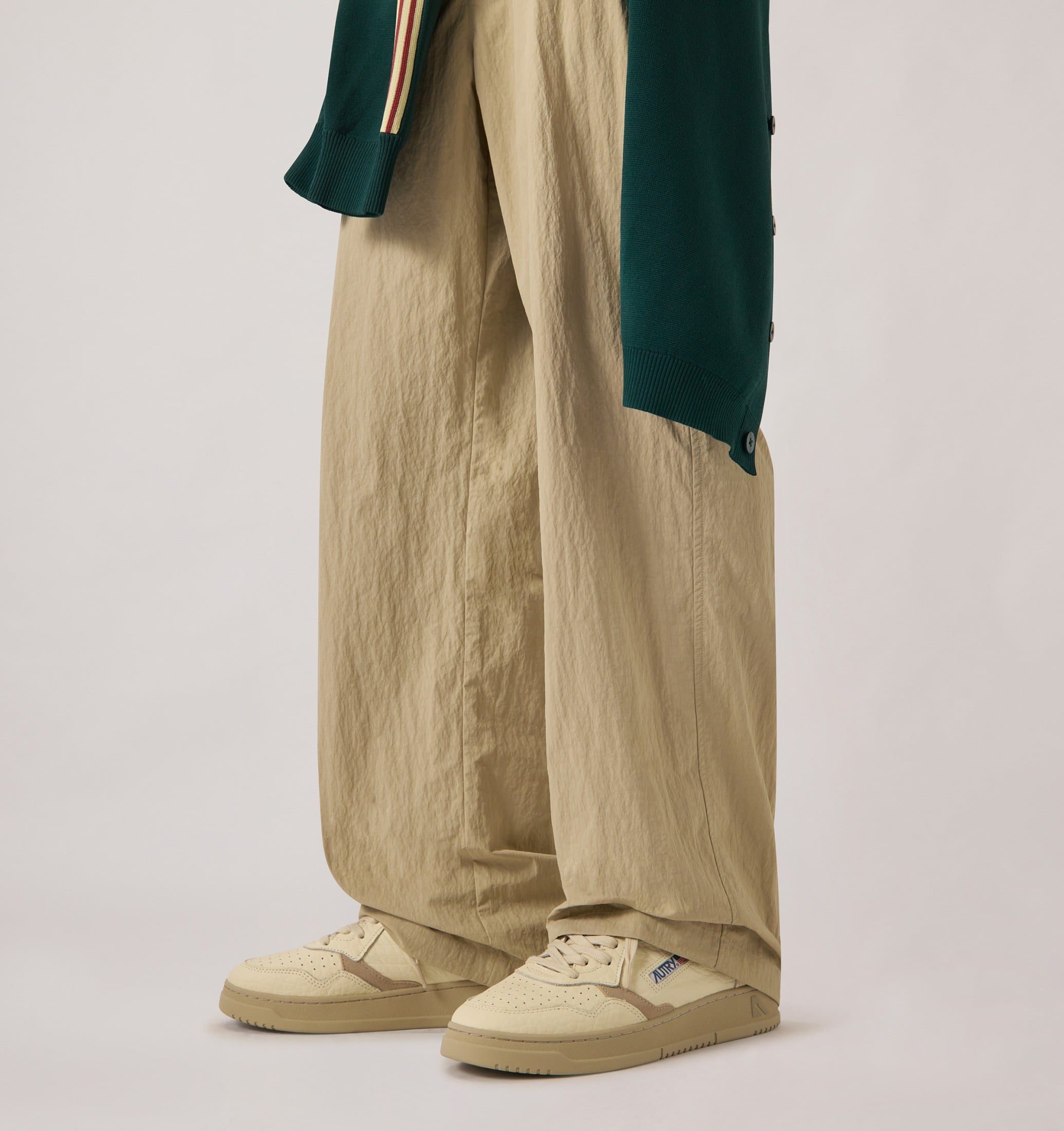 SNEAKERS MEDALIST LOW IN PELLE FEATHER GRAY E DARK SEA