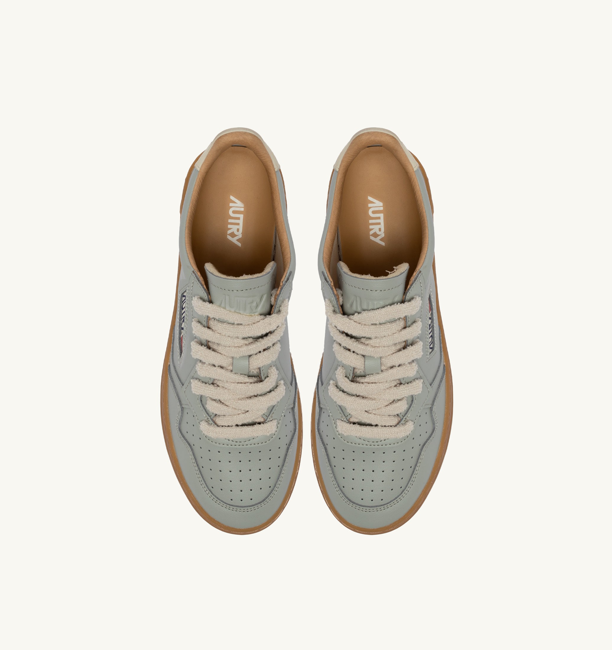 SNEAKERS MEDALIST LOW IN PELLE MILITARY E MARSHMALLOW