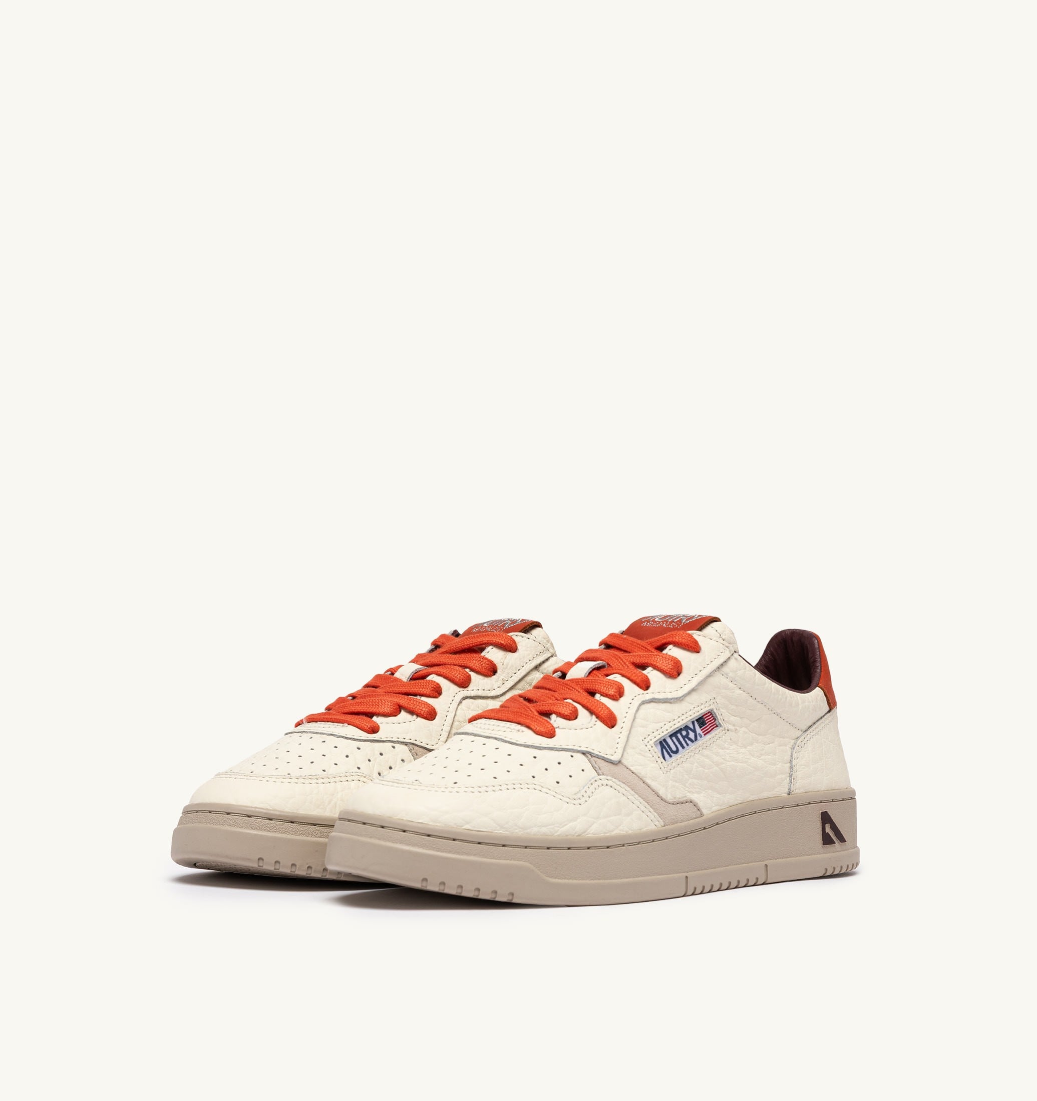 SNEAKERS MEDALIST LOW IN PELLE SAND E PUMPKIN
