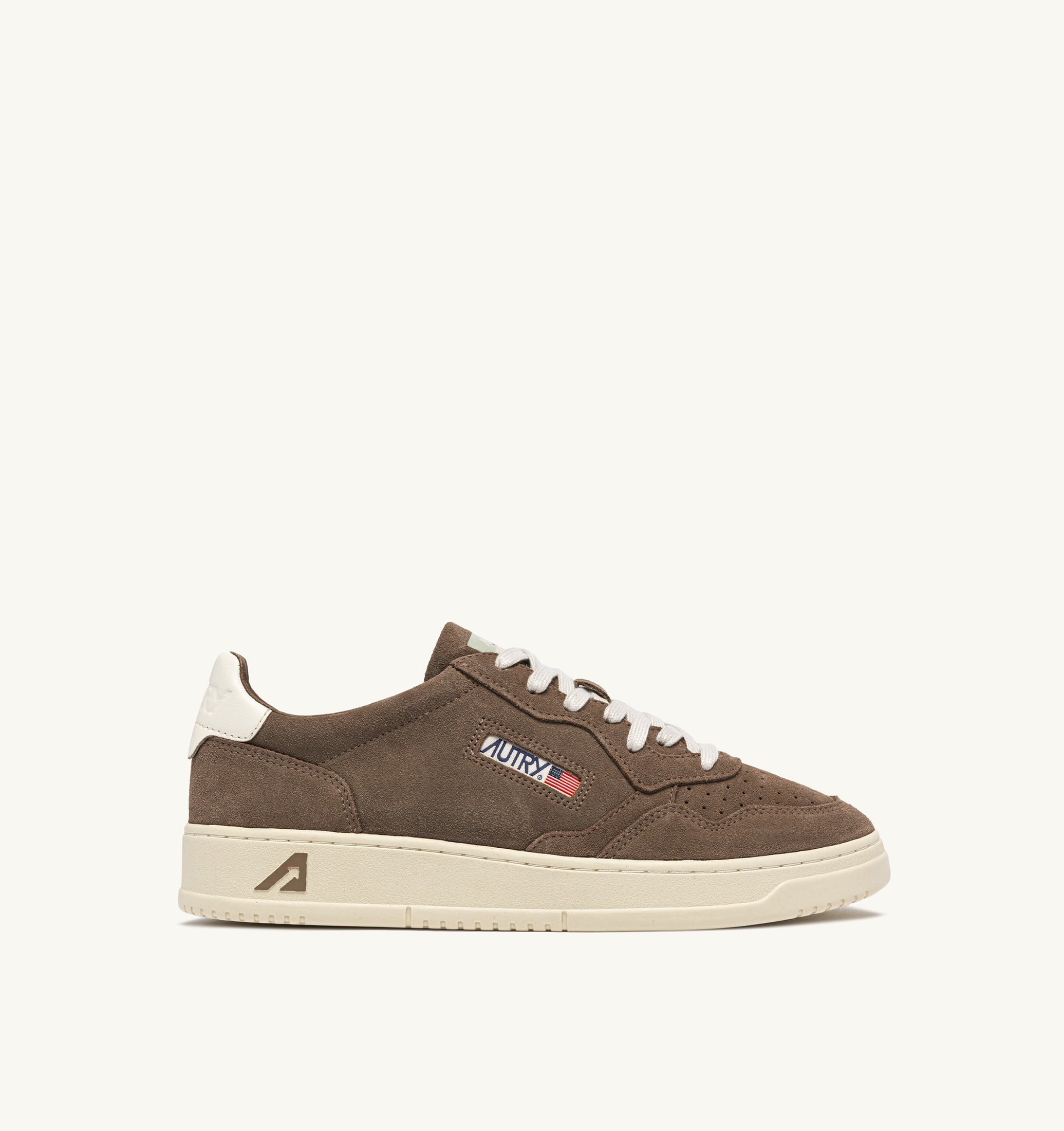 SNEAKERS MEDALIST LOW IN SUEDE CIGAR E BIANCO