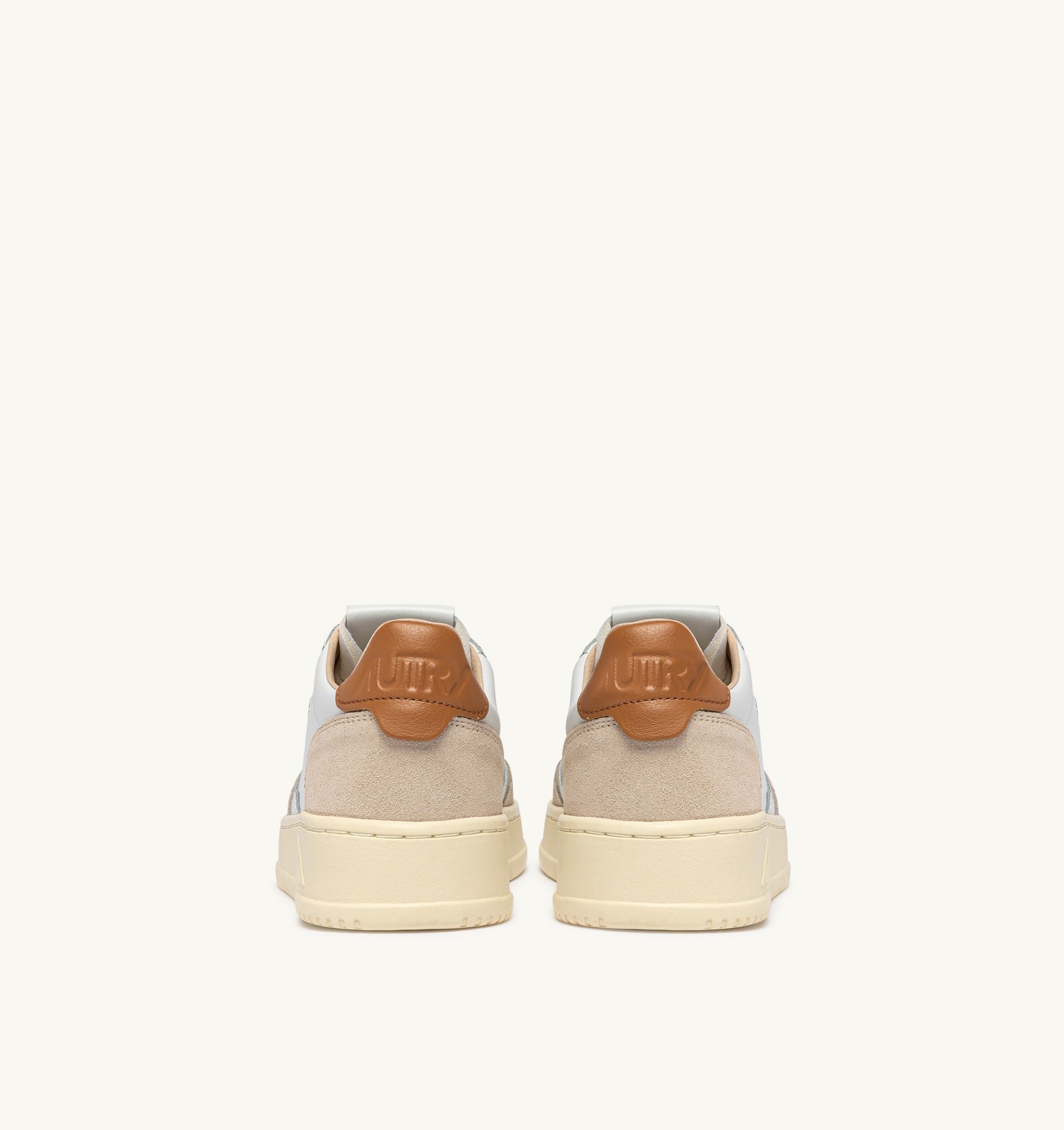 SNEAKERS MEDALIST LOW IN SUEDE E PELLE BIANCA E LION