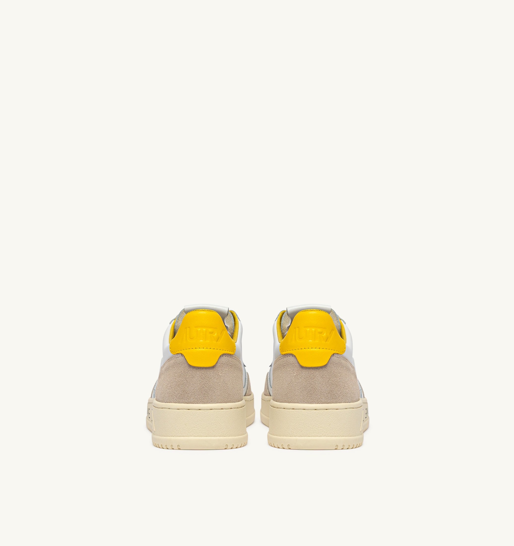 SNEAKERS MEDALIST LOW IN SUEDE E PELLE BIANCA E SLICKER