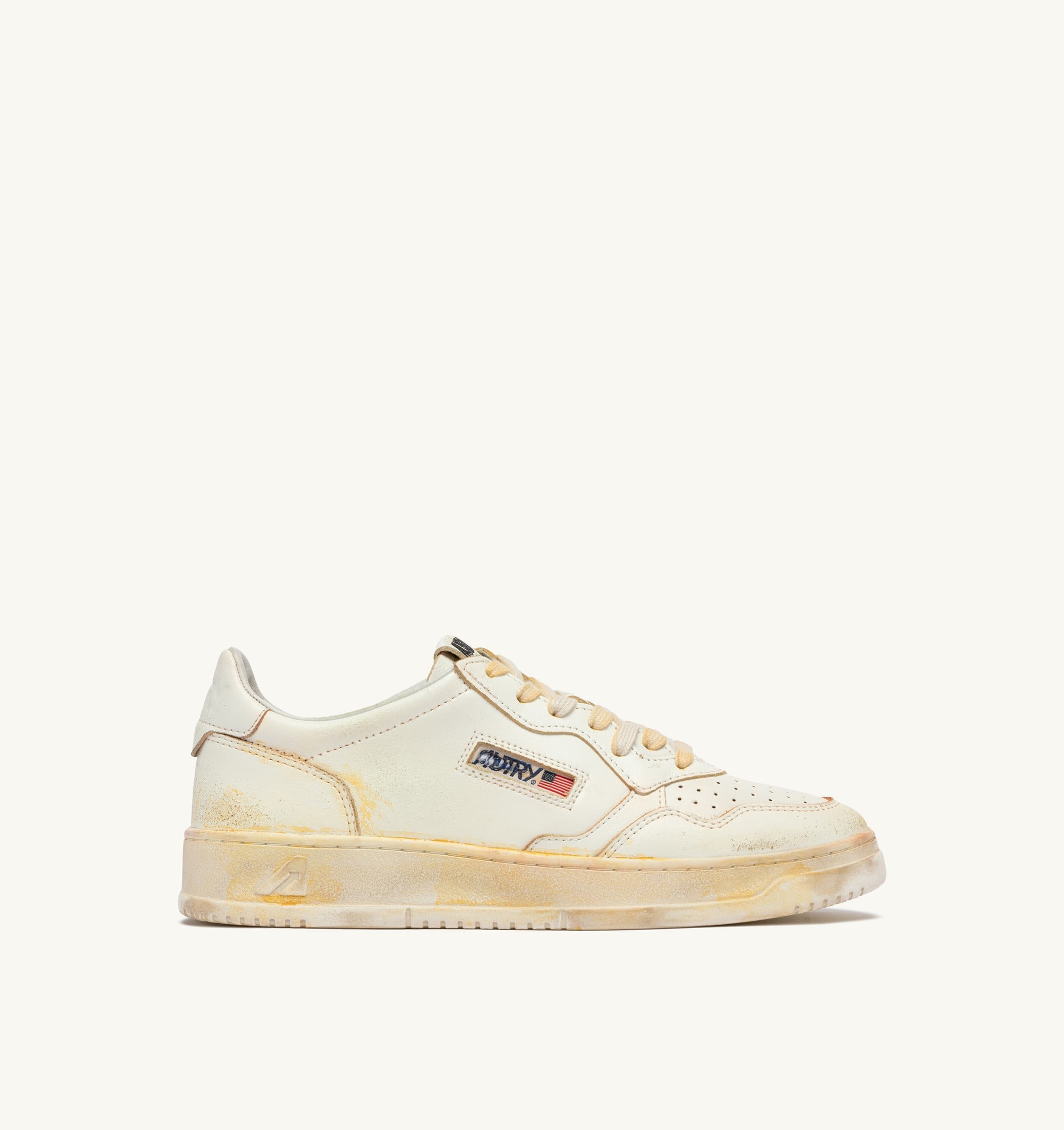 SNEAKERS MEDALIST LOW SUPER VINTAGE IN PELLE BIANCA