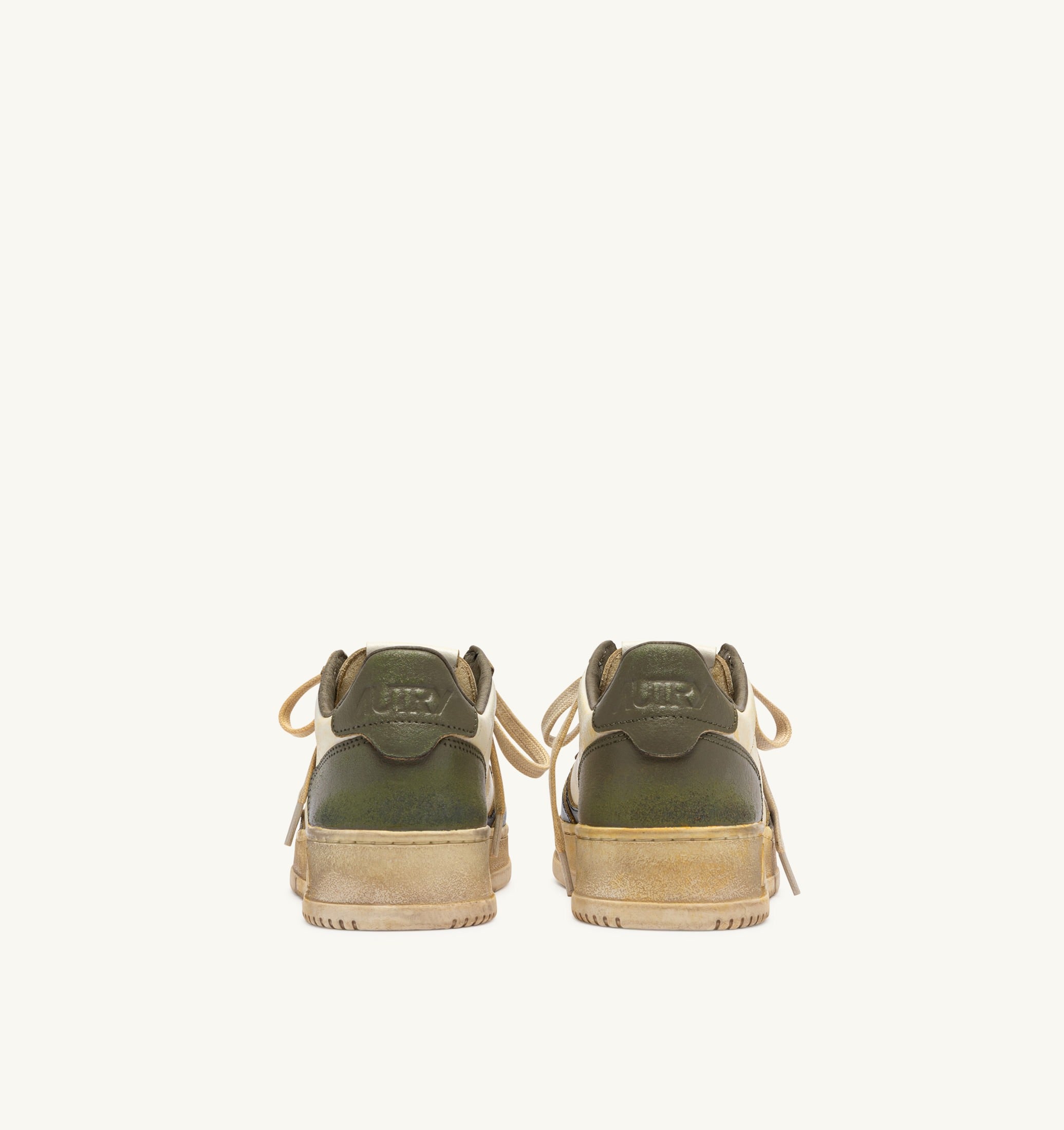 SNEAKERS MEDALIST LOW SUPER VINTAGE IN PELLE BIANCA COVERT GREEN E NERA