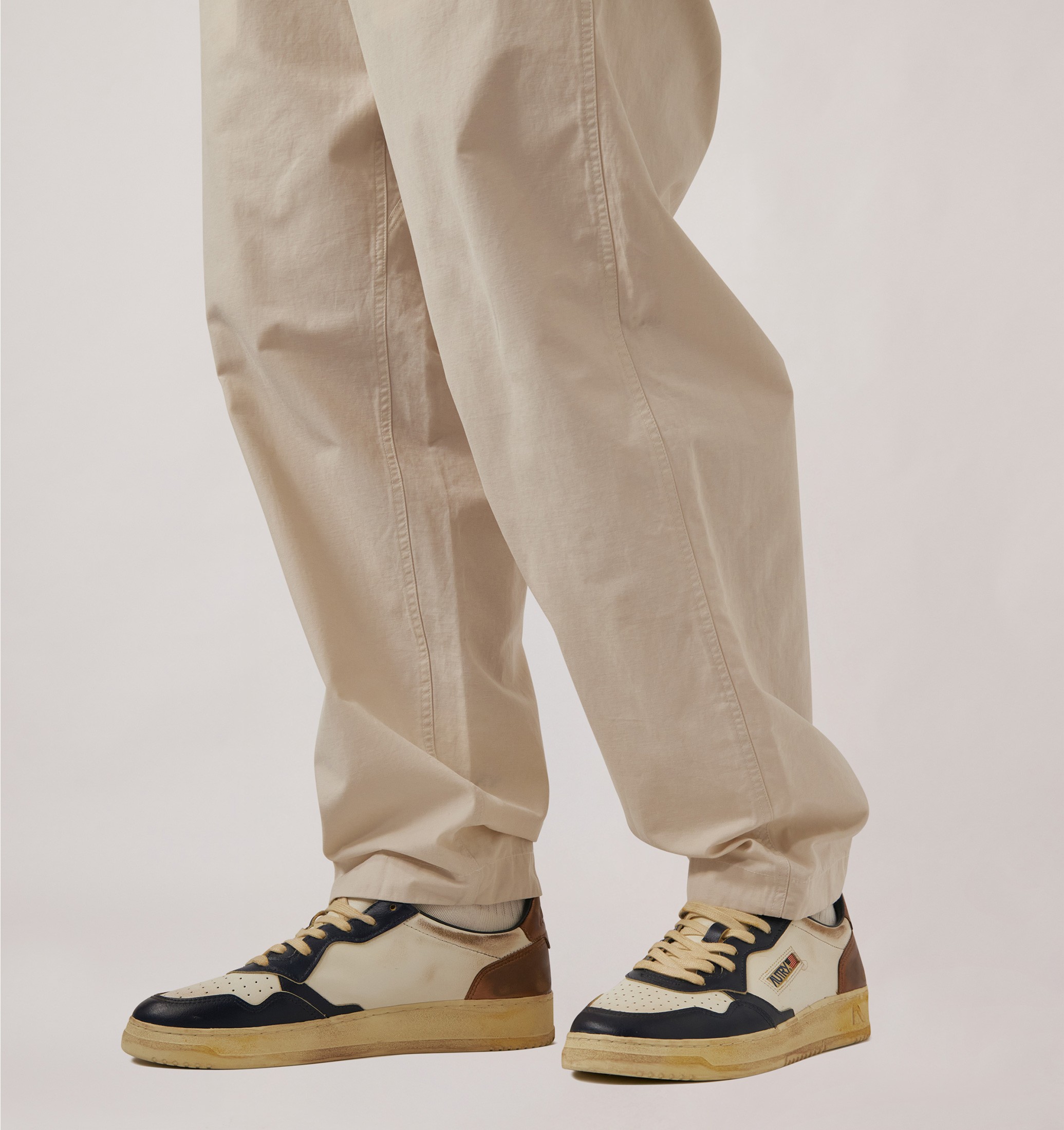SNEAKERS MEDALIST LOW SUPER VINTAGE IN PELLE BIANCA RAME E SPACE