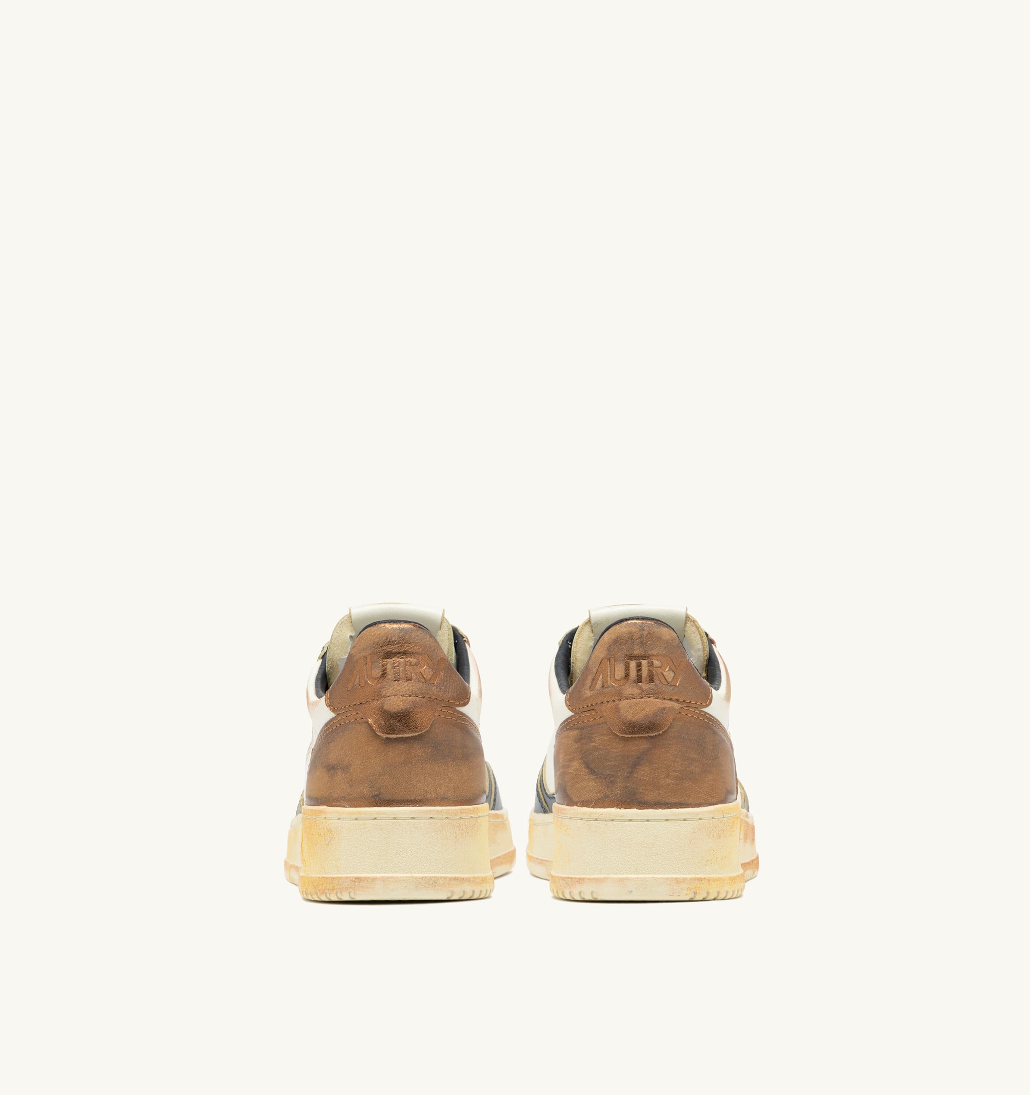 SNEAKERS MEDALIST LOW SUPER VINTAGE IN PELLE BIANCA RAME E SPACE