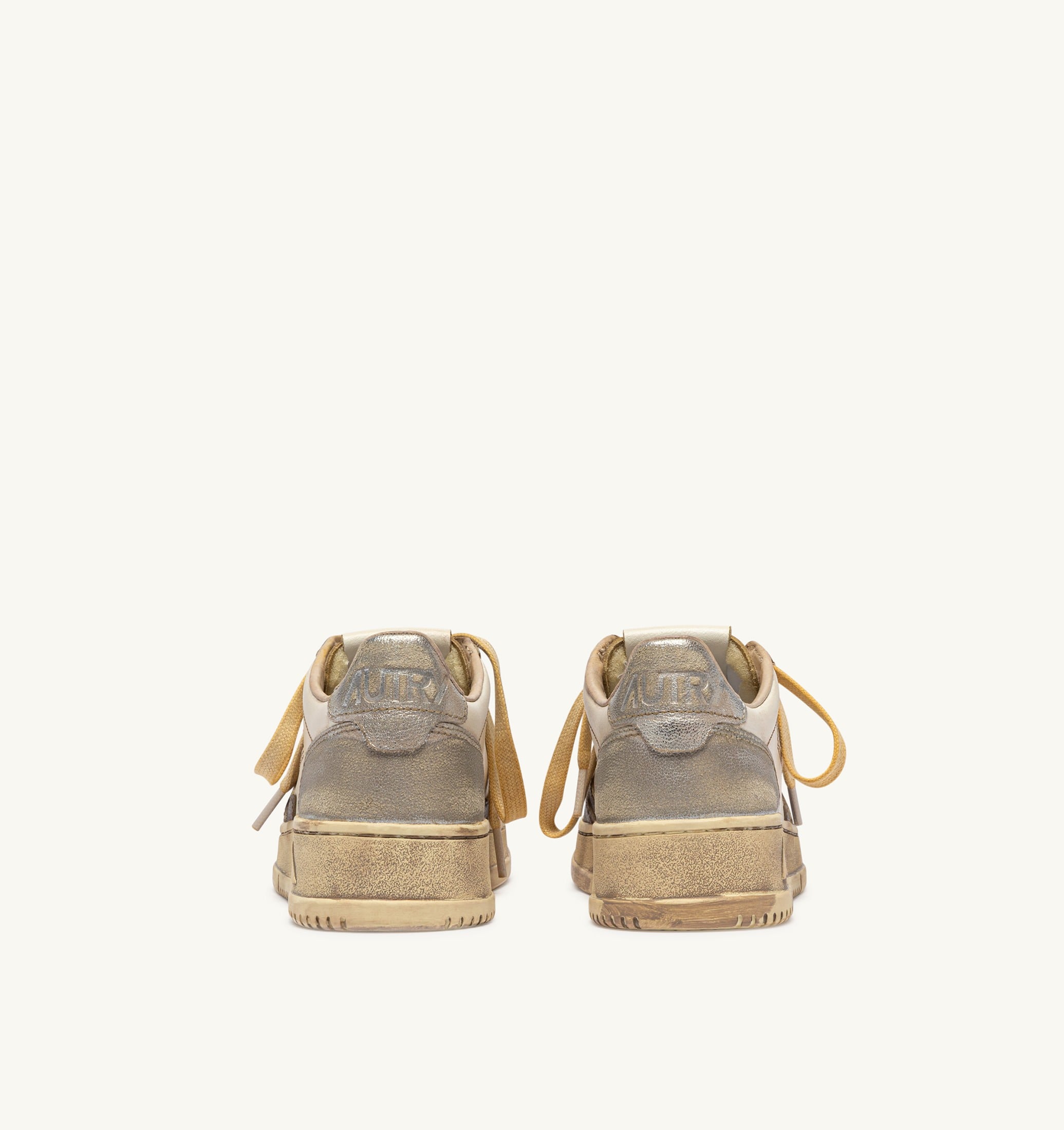 SNEAKERS MEDALIST LOW SUPER VINTAGE IN PELLE CHOCOLATE E ARGENTO