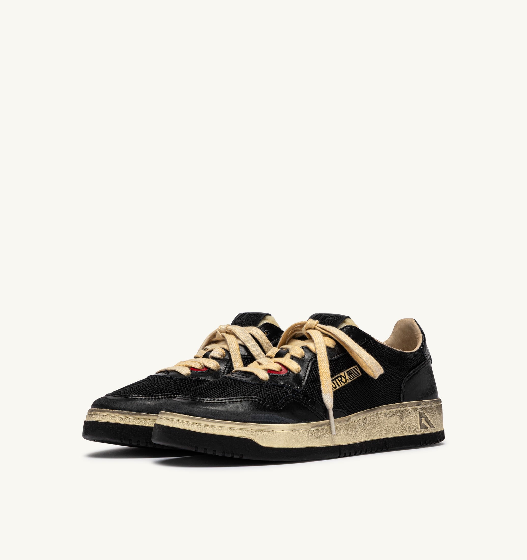 SNEAKERS MEDALIST LOW SUPER VINTAGE IN PELLE E DRAGON MESH NERO