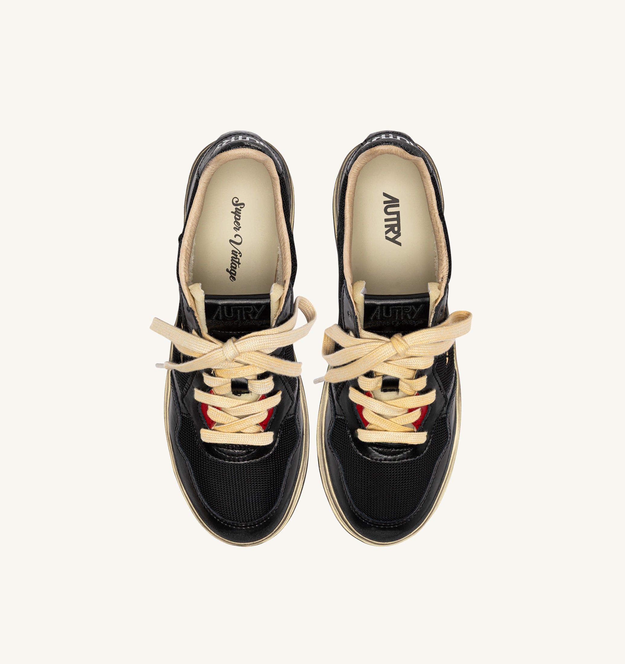 SNEAKERS MEDALIST LOW SUPER VINTAGE IN PELLE E DRAGON MESH NERO