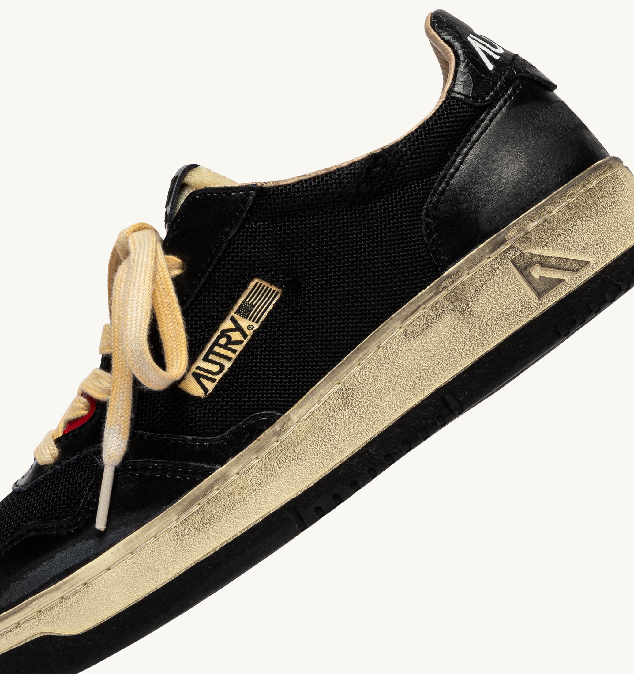SNEAKERS MEDALIST LOW SUPER VINTAGE IN PELLE E DRAGON MESH NERO