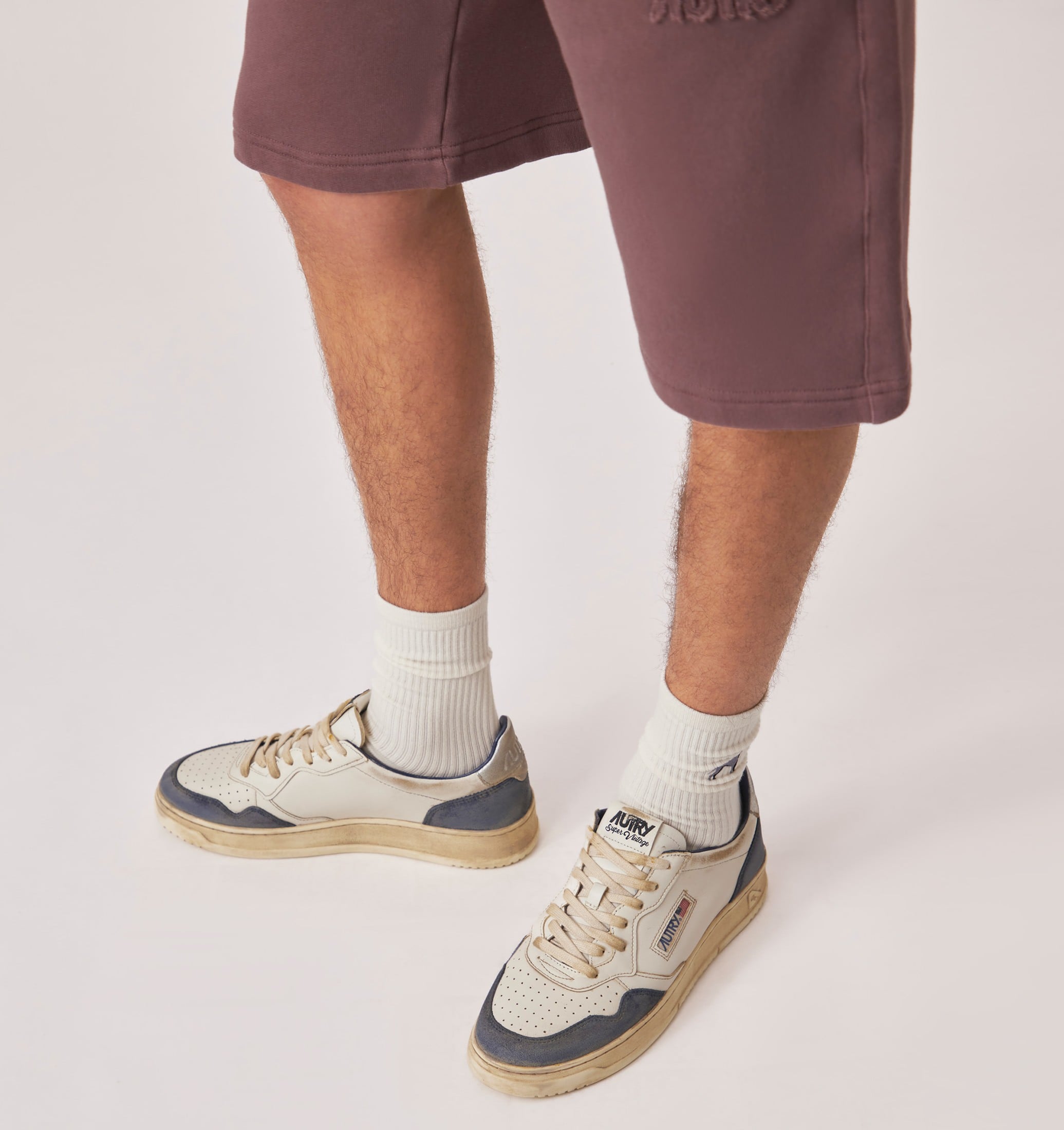 SNEAKERS MEDALIST LOW SUPER VINTAGE IN PELLE E SUEDE COLORE SPACE BLUE E SILVER