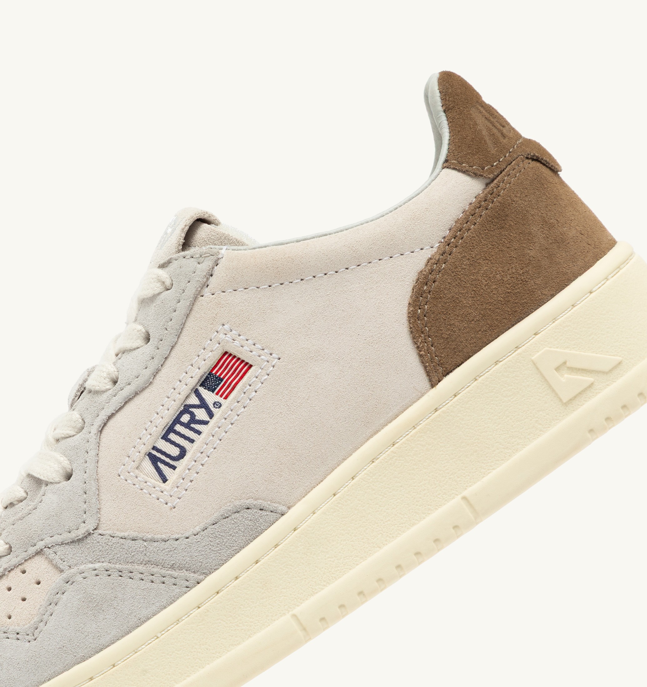 SNEAKERS MEDALIST LOW TRICOLOR IN SUEDE BIANCO CIGAR E VAPOR