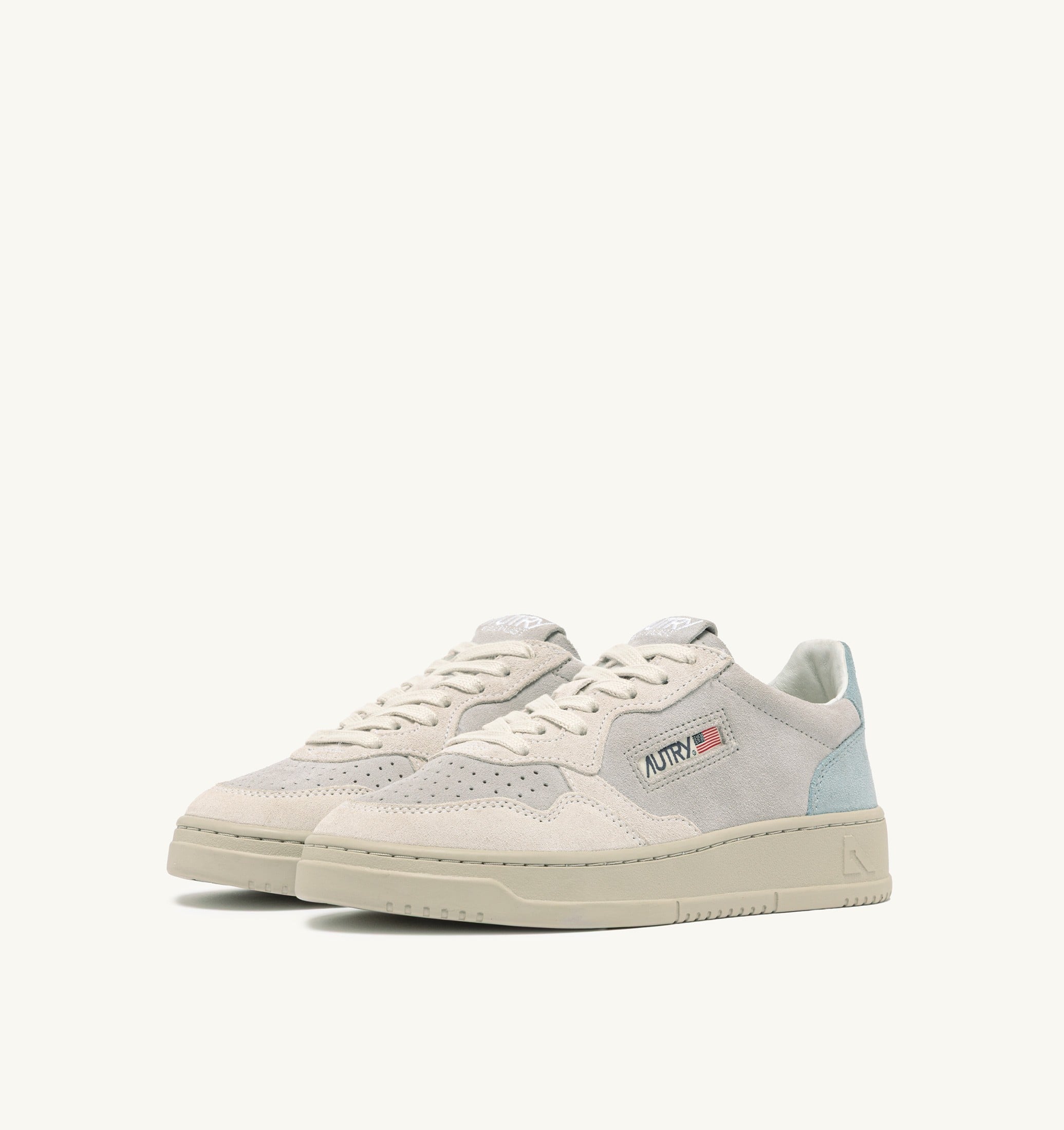 SNEAKERS MEDALIST LOW TRICOLOR IN SUEDE BIANCO SKY E LOFT