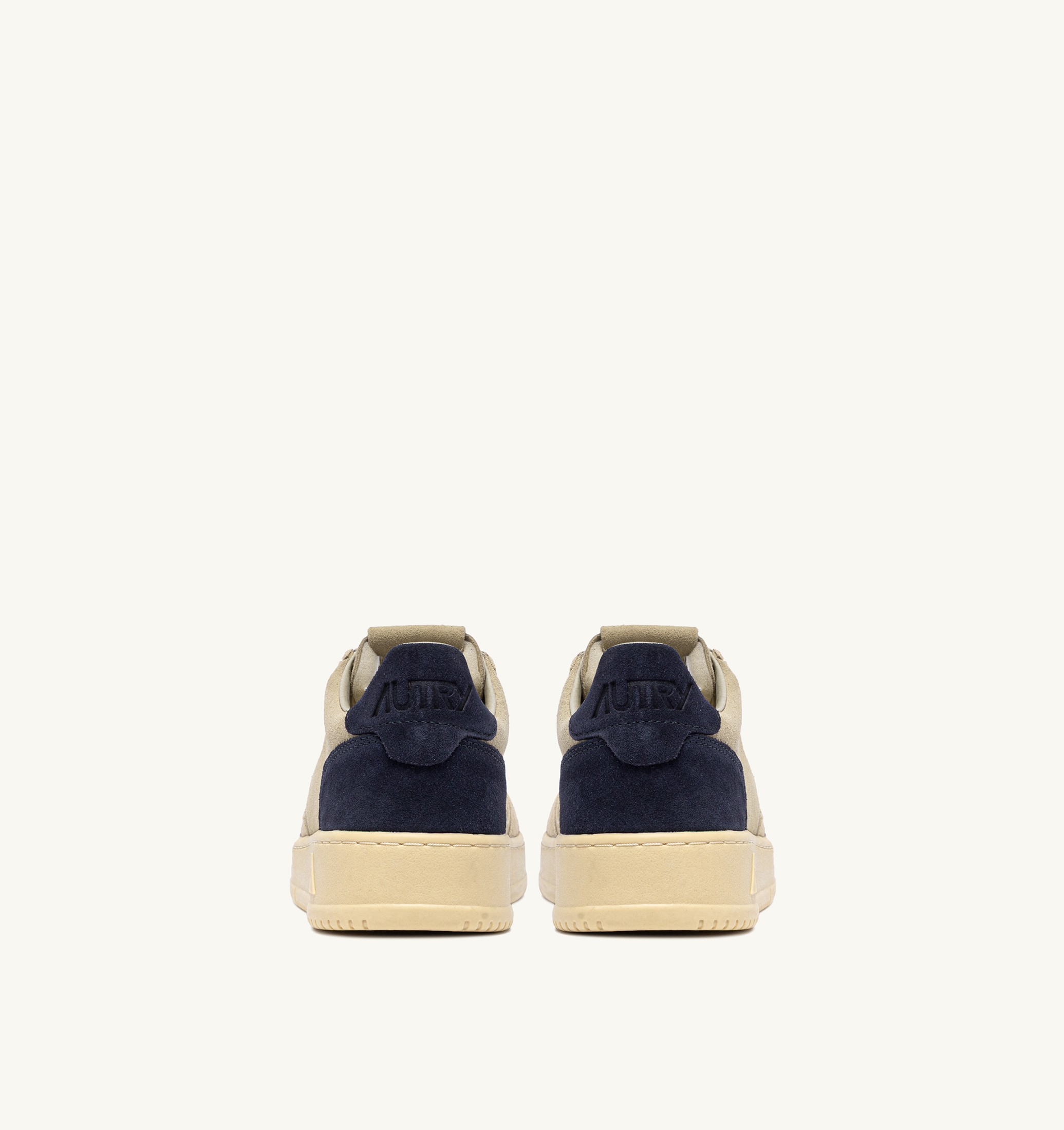 SNEAKERS MEDALIST LOW TRICOLOR IN SUEDE ECRU PAPYRUS E BLUE SPACE