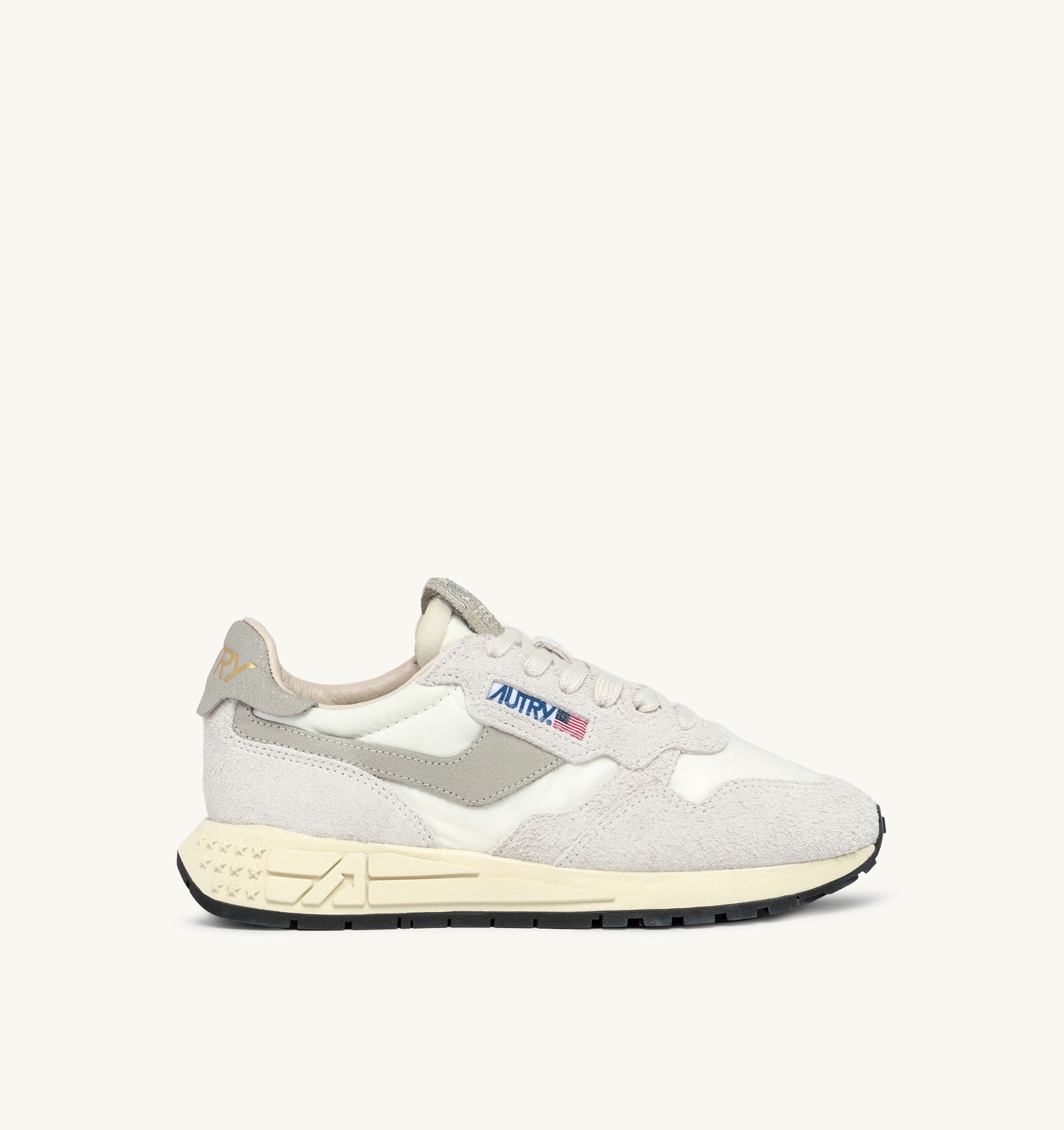 SNEAKERS REELWIND LOW IN NYLON E SUEDE BIANCO