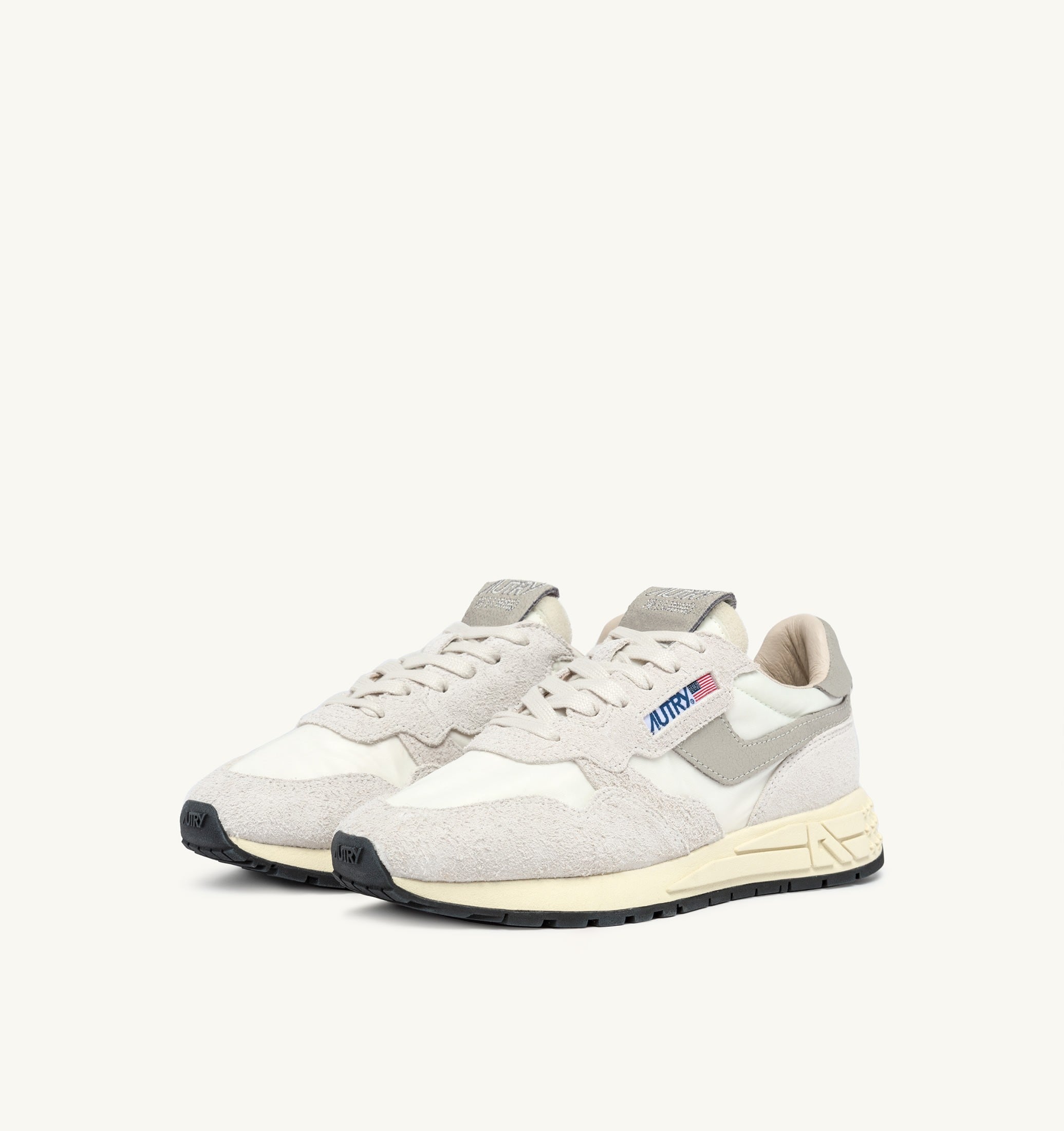 SNEAKERS REELWIND LOW IN NYLON E SUEDE BIANCO