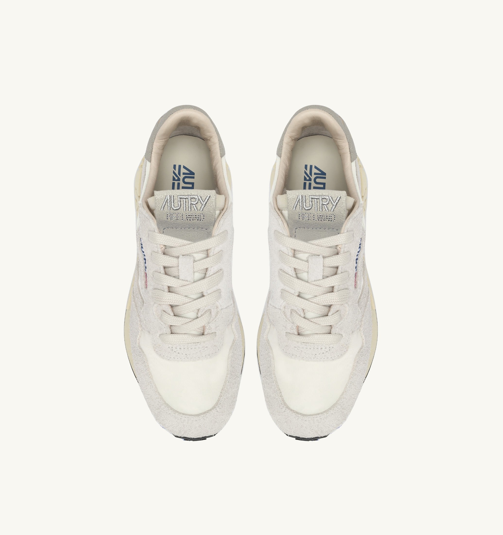 SNEAKERS REELWIND LOW IN NYLON E SUEDE BIANCO