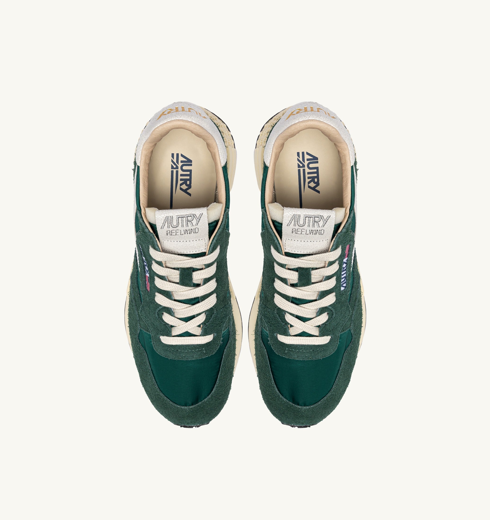 SNEAKERS REELWIND LOW IN NYLON E SUEDE BIANCO E BOTANICAL GARDEN