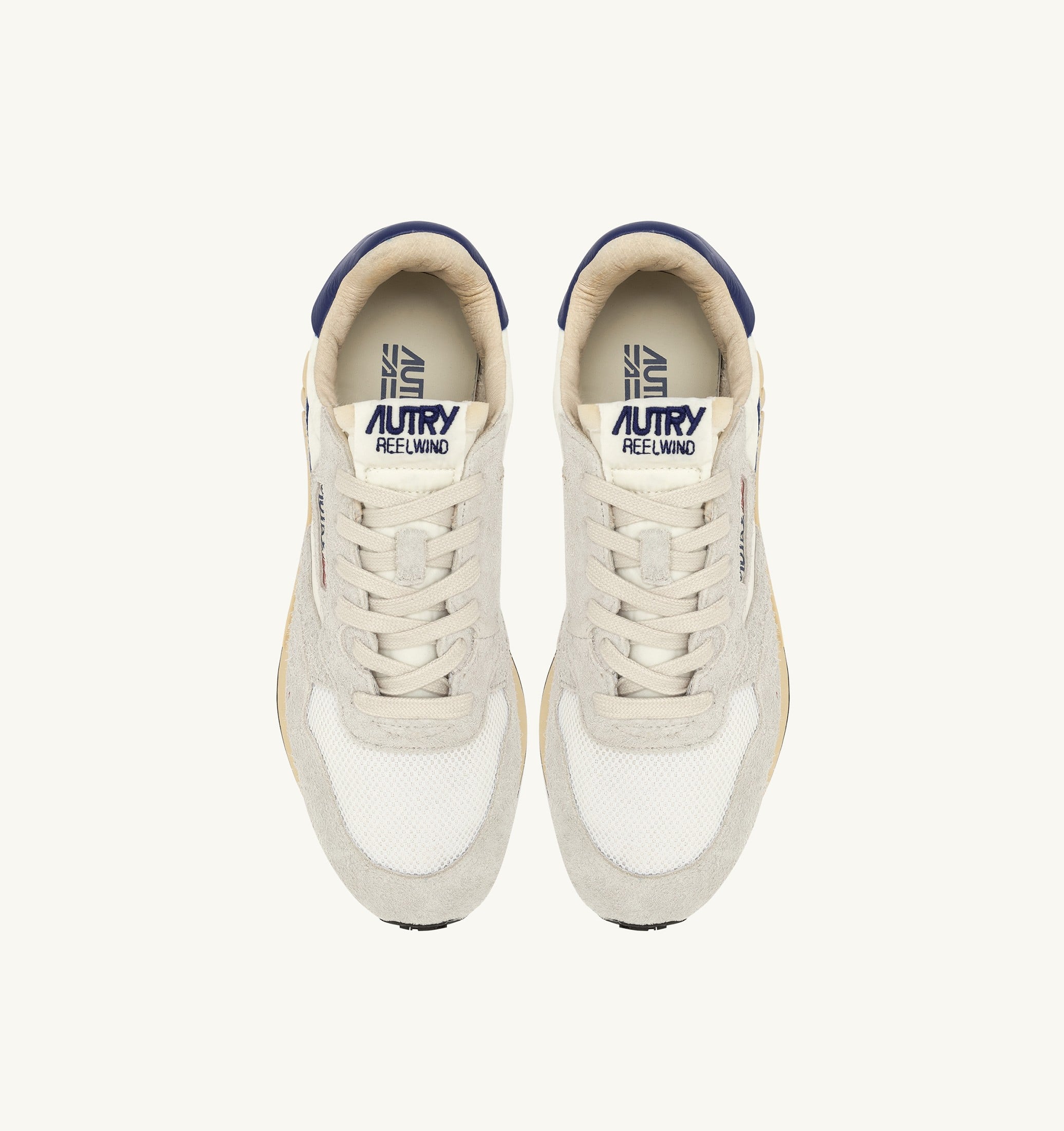 SNEAKERS REELWIND LOW IN NYLON E SUEDE BIANCO E LIMOGES
