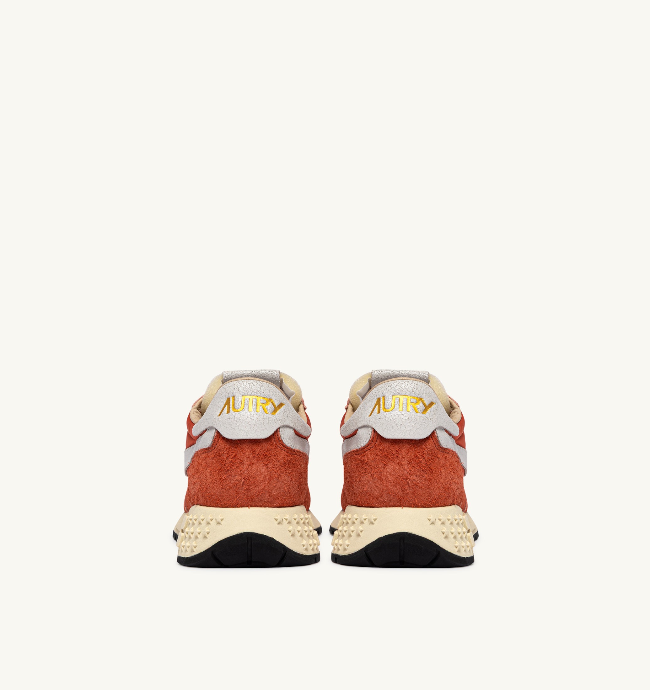 SNEAKERS REELWIND LOW IN NYLON E SUEDE BIANCO E ORANGE RUST