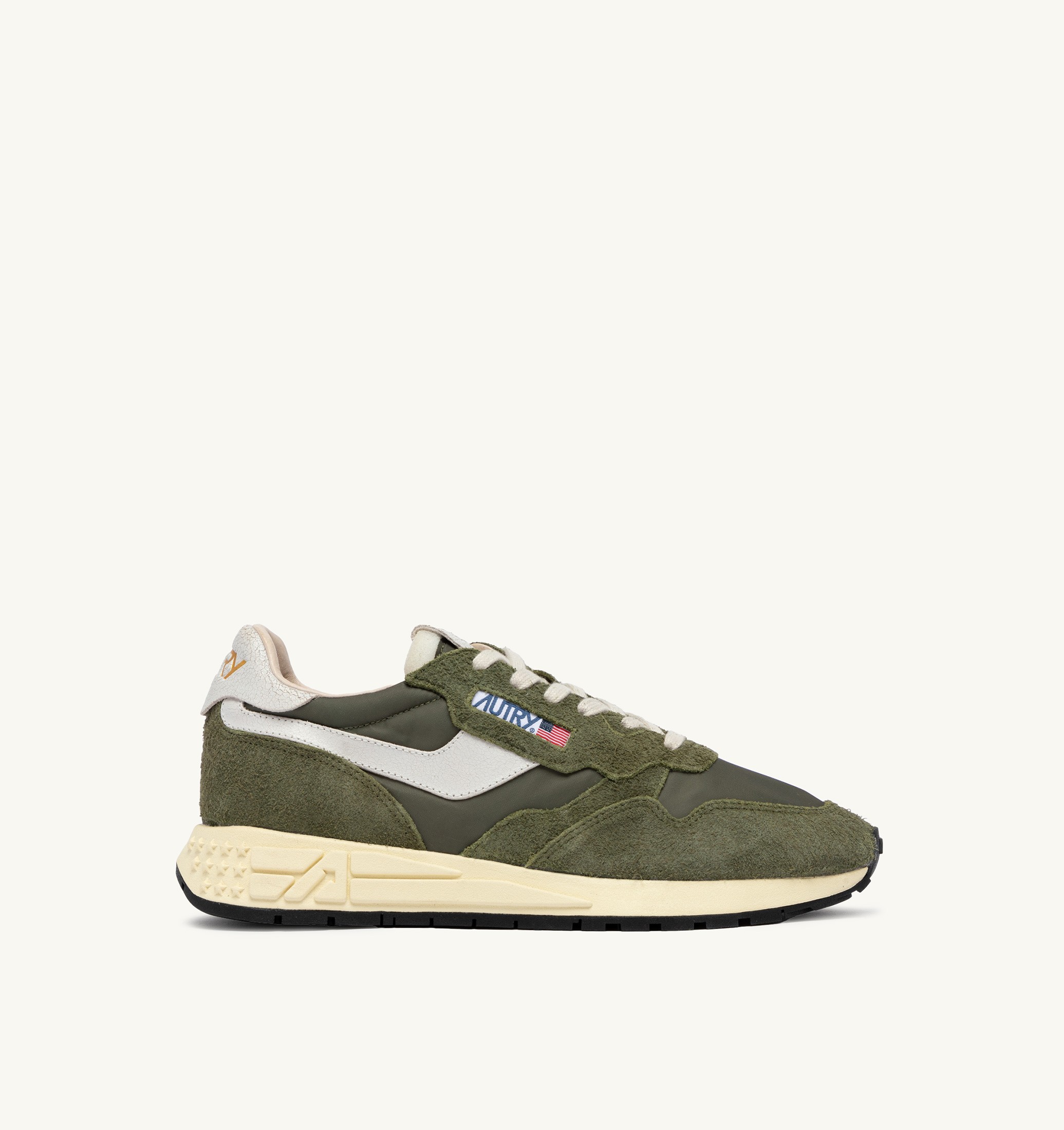 SNEAKERS REELWIND LOW IN NYLON E SUEDE BIANCO E SALVIA