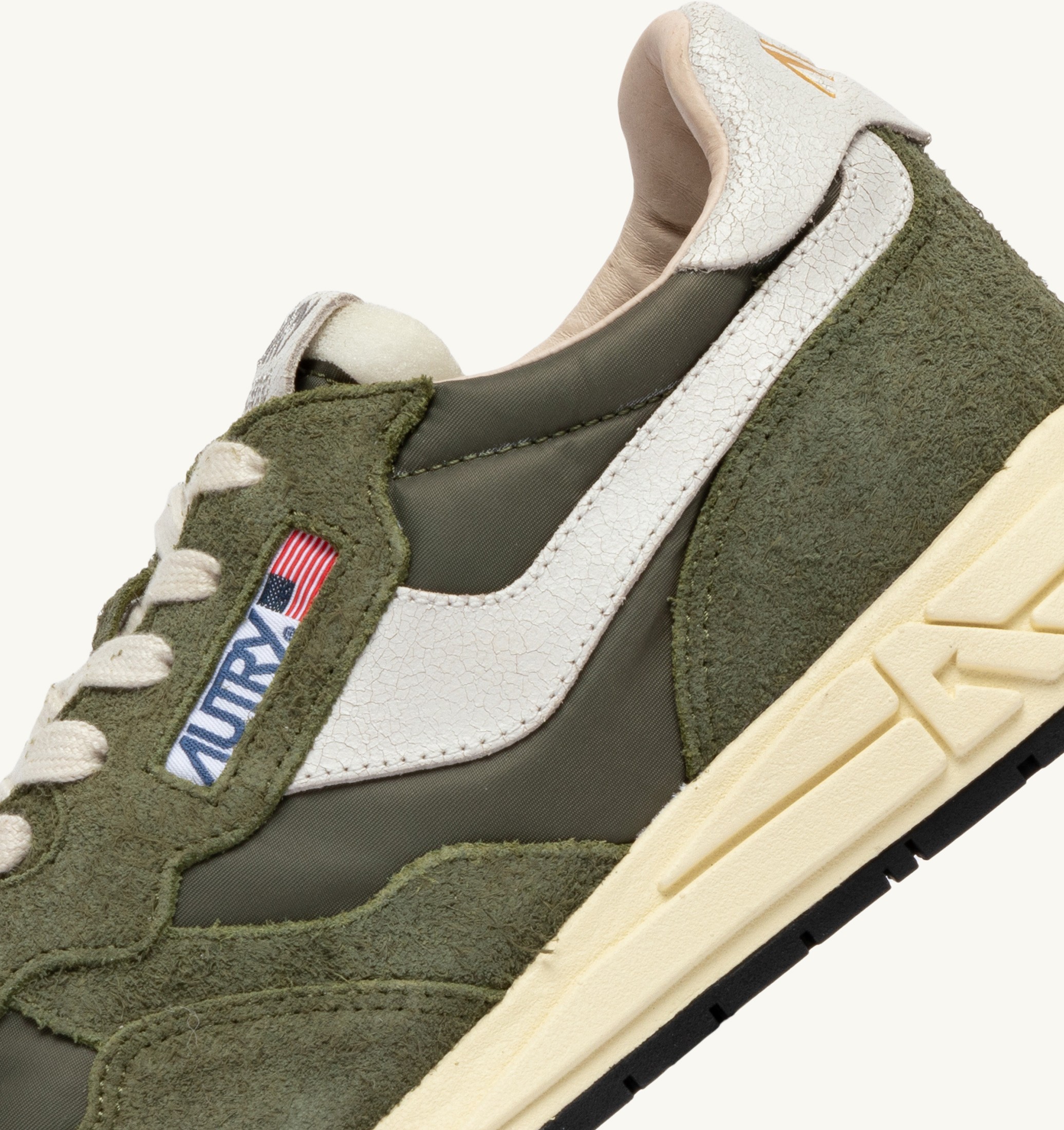 SNEAKERS REELWIND LOW IN NYLON E SUEDE BIANCO E SALVIA