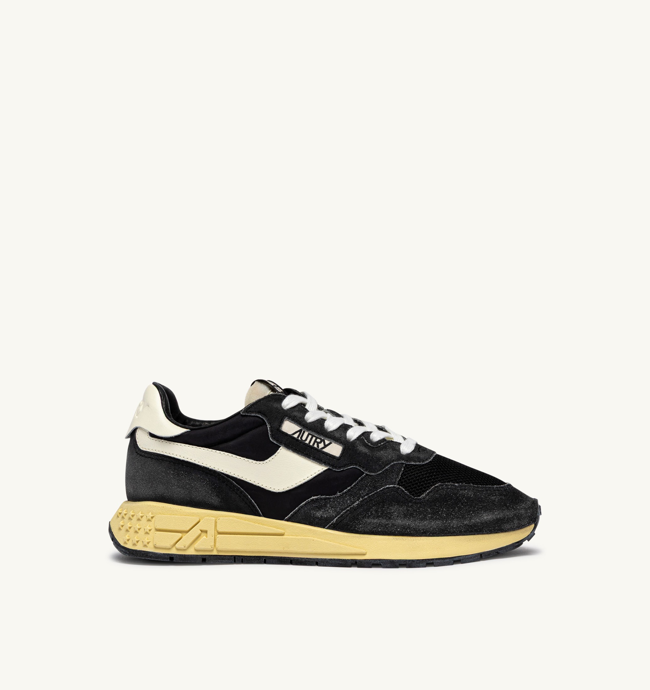 SNEAKERS REELWIND LOW IN NYLON E SUEDE BLACK SUGAR E MARSHMALLOW