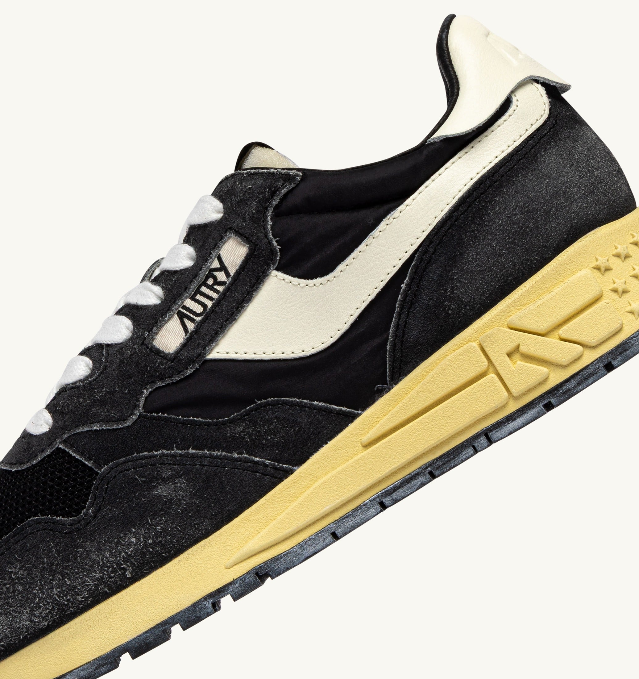 SNEAKERS REELWIND LOW IN NYLON E SUEDE BLACK SUGAR E MARSHMALLOW