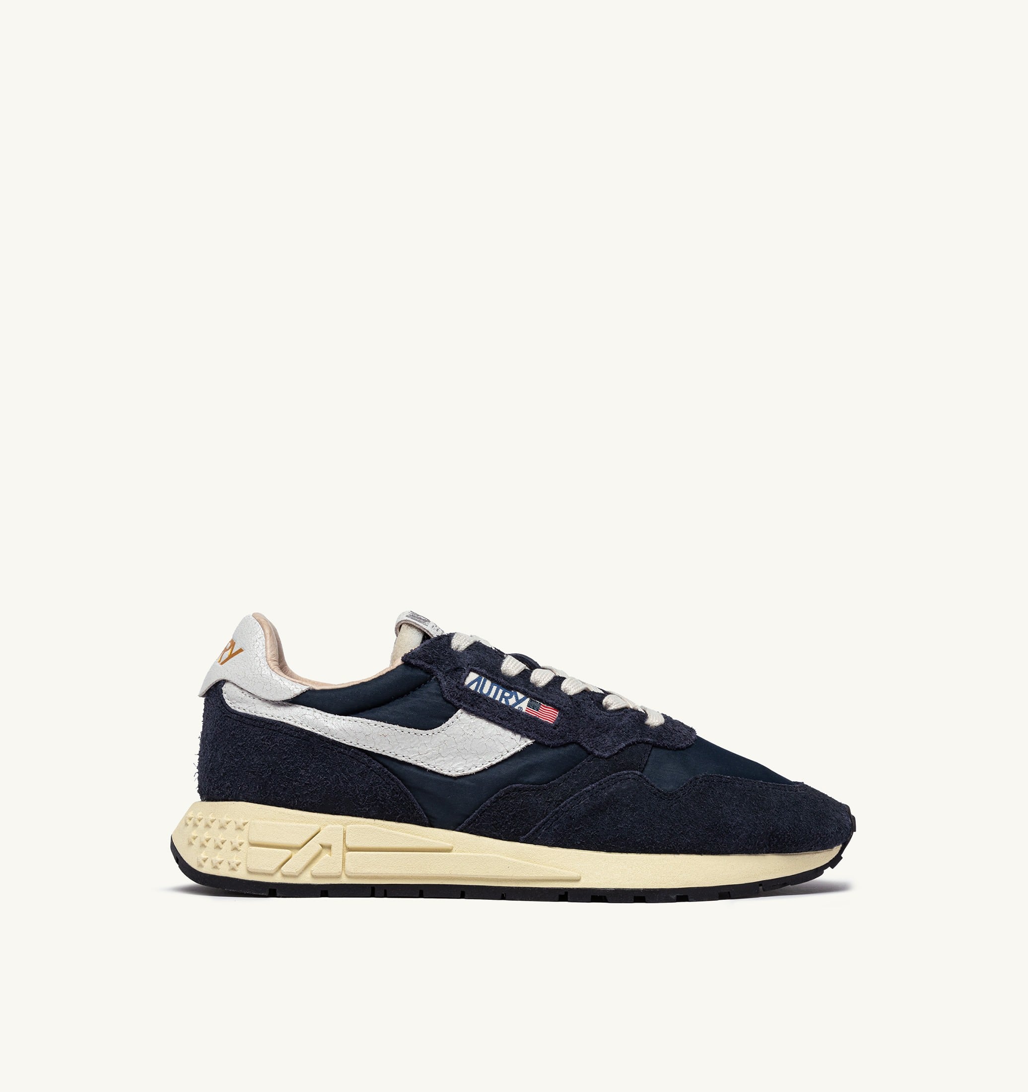 SNEAKERS REELWIND LOW IN NYLON E SUEDE BLUE SPACE E BIANCO