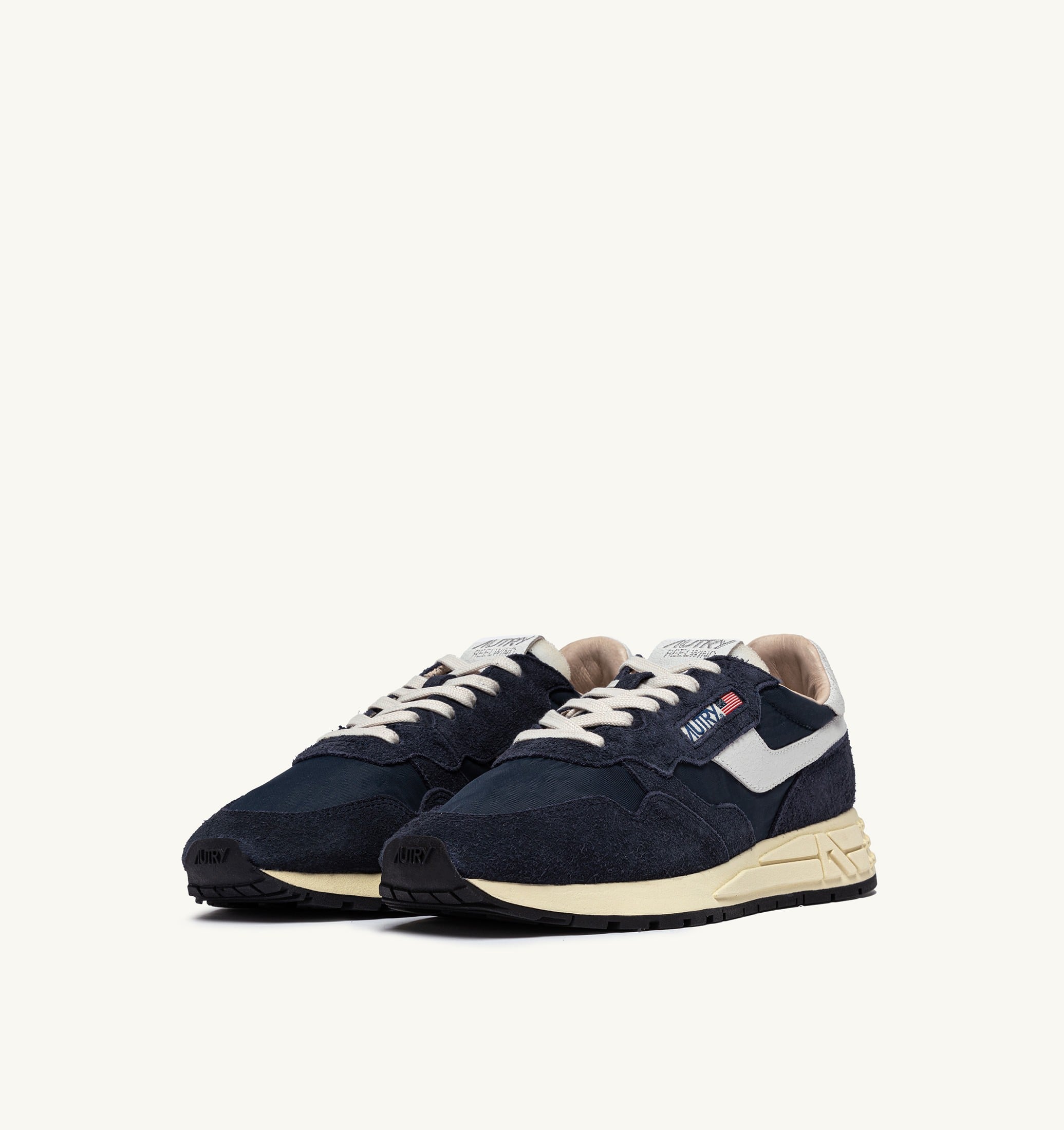 SNEAKERS REELWIND LOW IN NYLON E SUEDE BLUE SPACE E BIANCO