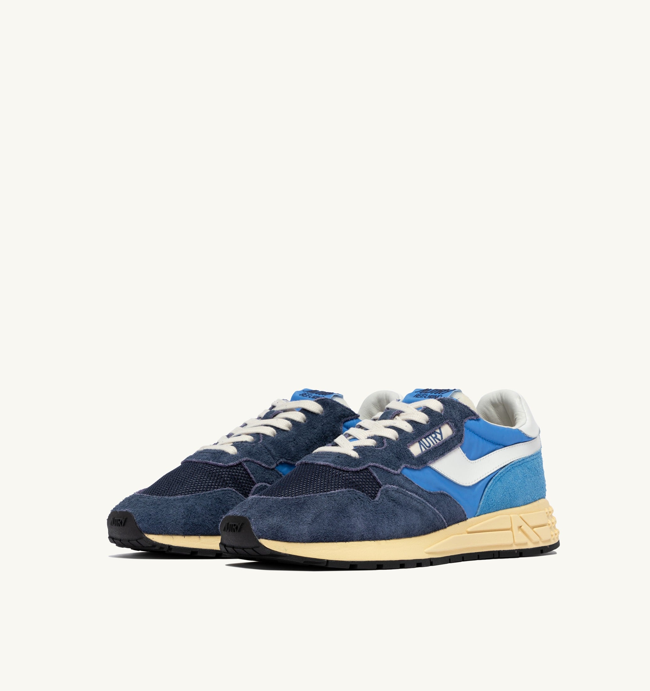 SNEAKERS REELWIND LOW IN NYLON E SUEDE BLUETTE E DIGITAL BLU