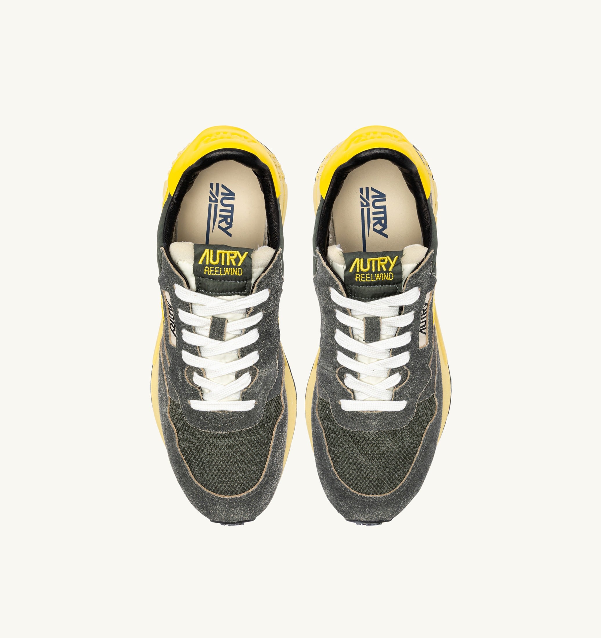 SNEAKERS REELWIND LOW IN NYLON E SUEDE DEEP GREEN SUGAR E QUINCE